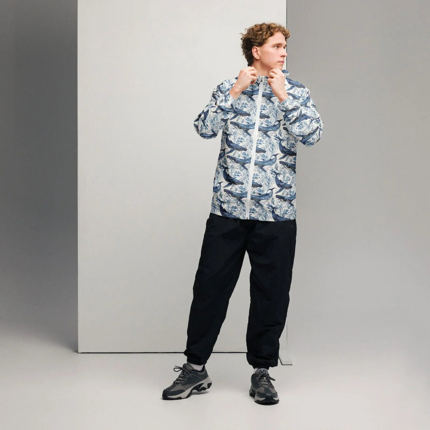 Humpback Whale Song Men's Windbreaker - Salinity Swimwear