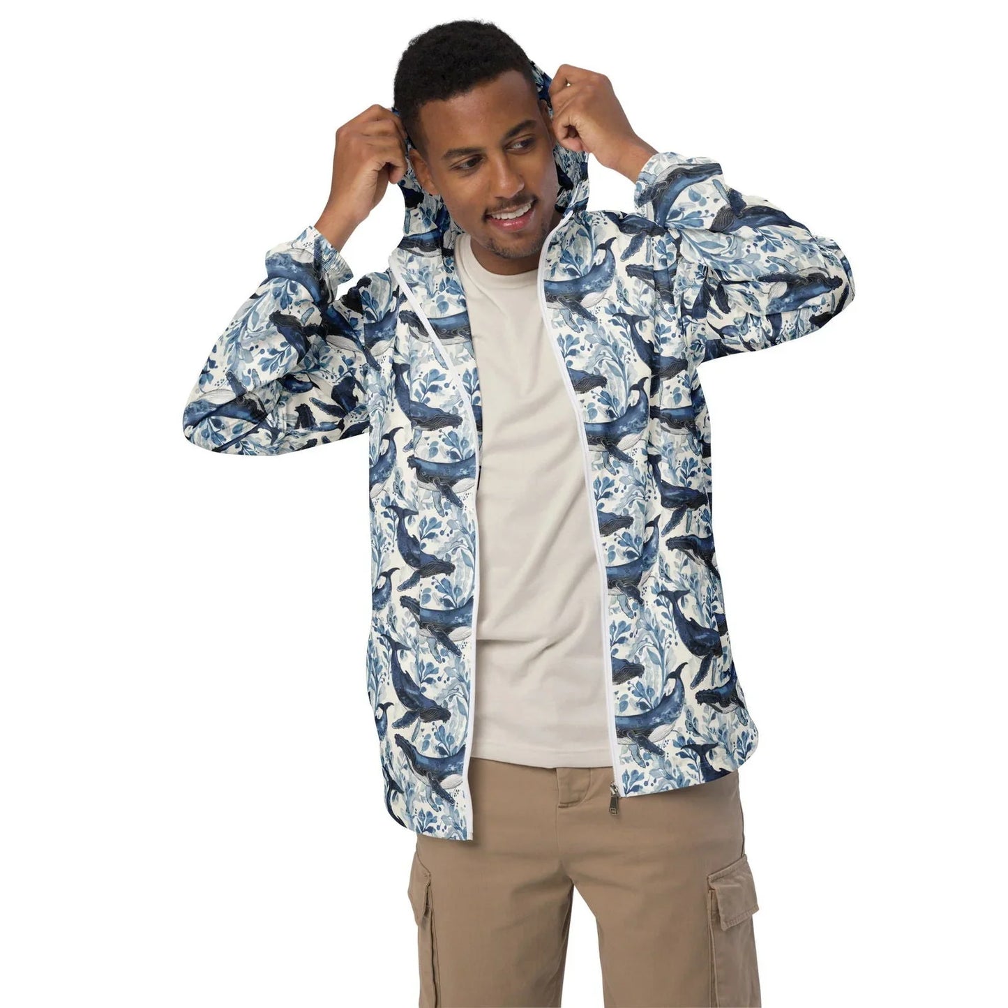 Humpback Whale Song Men's Windbreaker - Salinity Swimwear