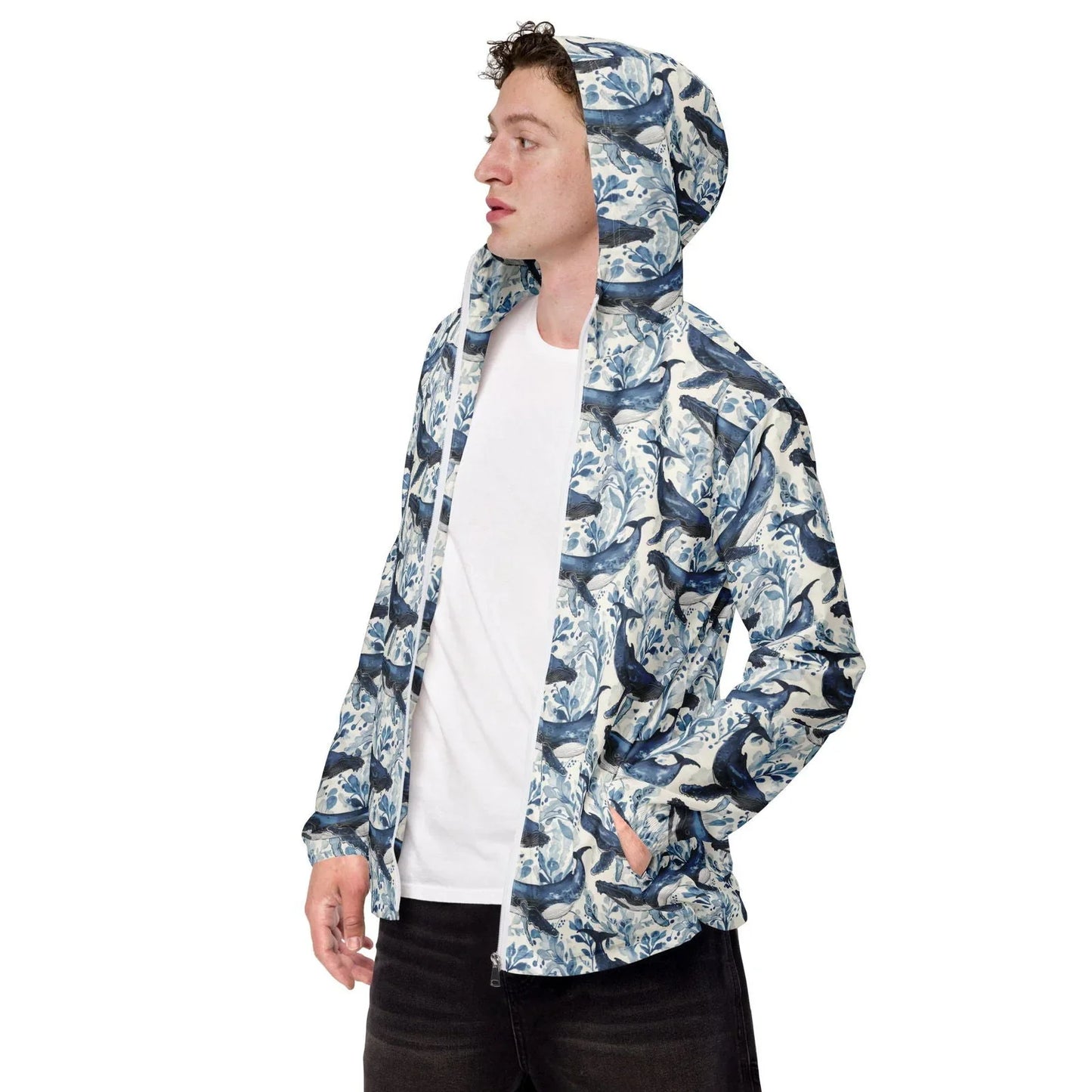 Humpback Whale Song Men's Windbreaker - Salinity Swimwear