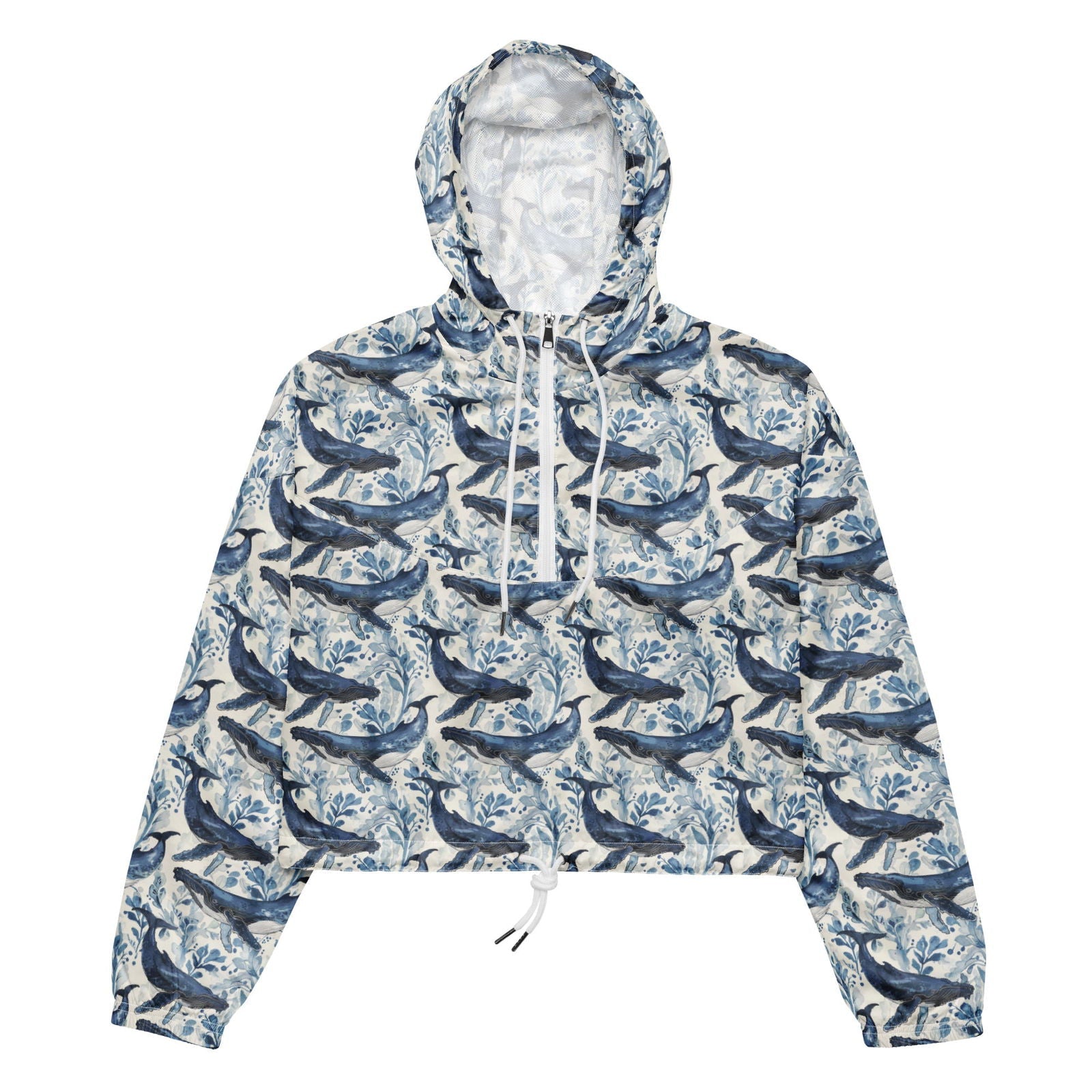 Humpback Whale Song Women’s cropped Windbreaker - Salinity Swimwear