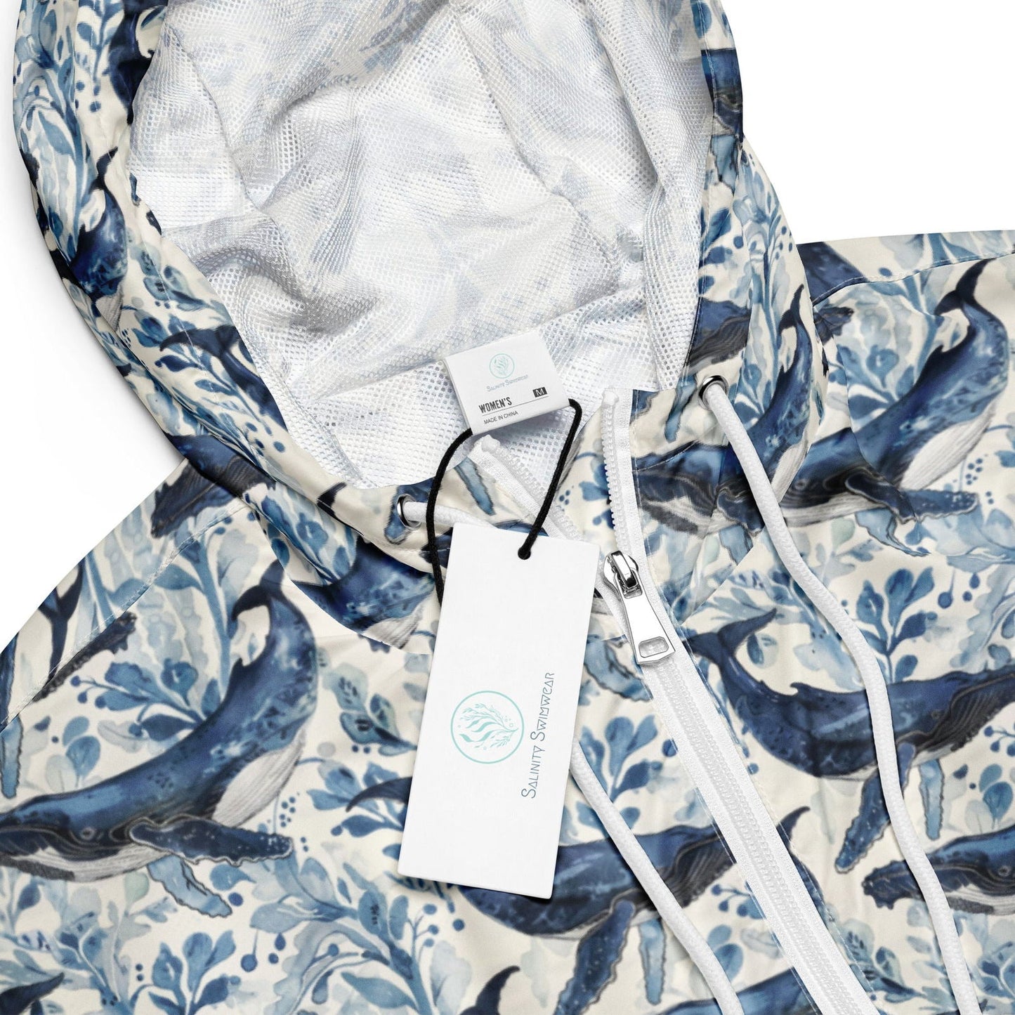 Salinity Swimwear Humpback Whale Song Women’s cropped Windbreaker Windbreaker