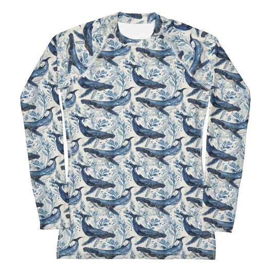 Humpback Whale Song Women's Rash Guard - Salinity Swimwear