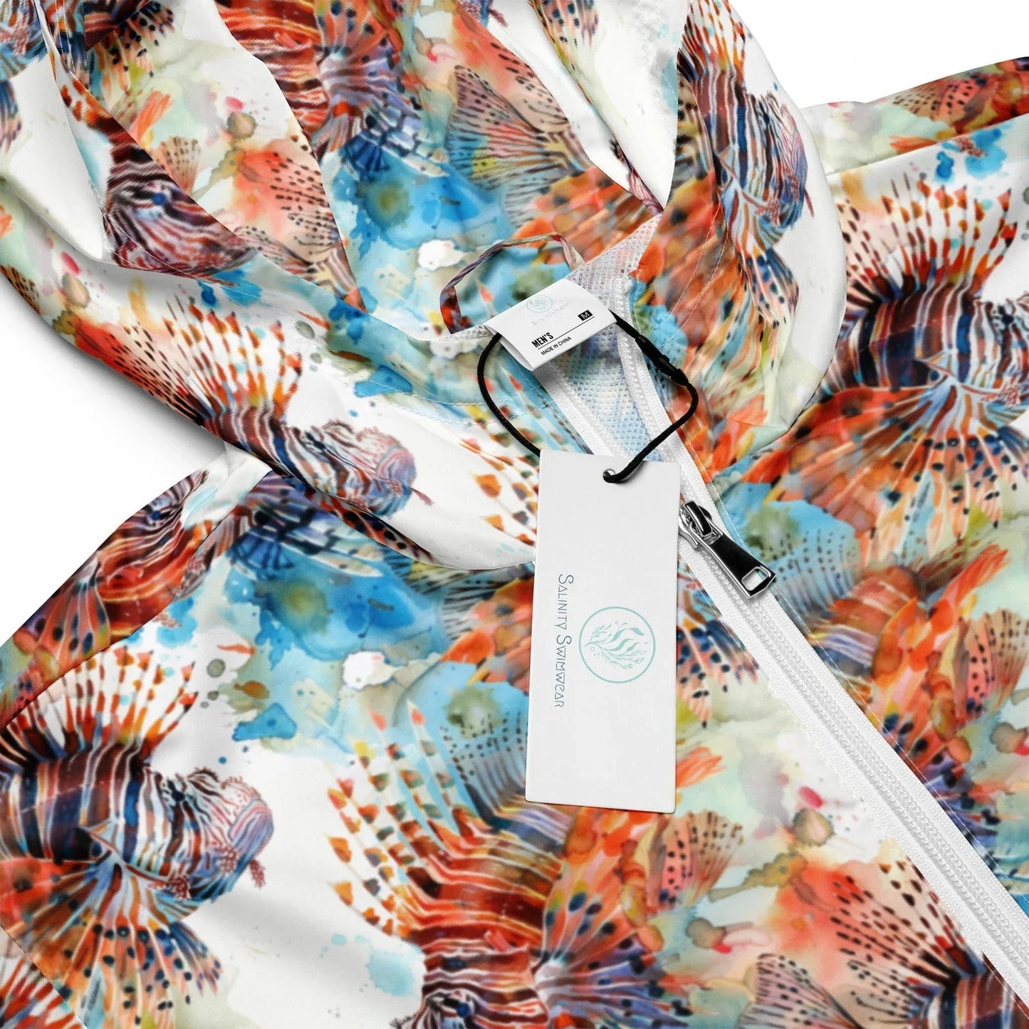 Invasive Lionfish Men’s windbreaker - Salinity Swimwear