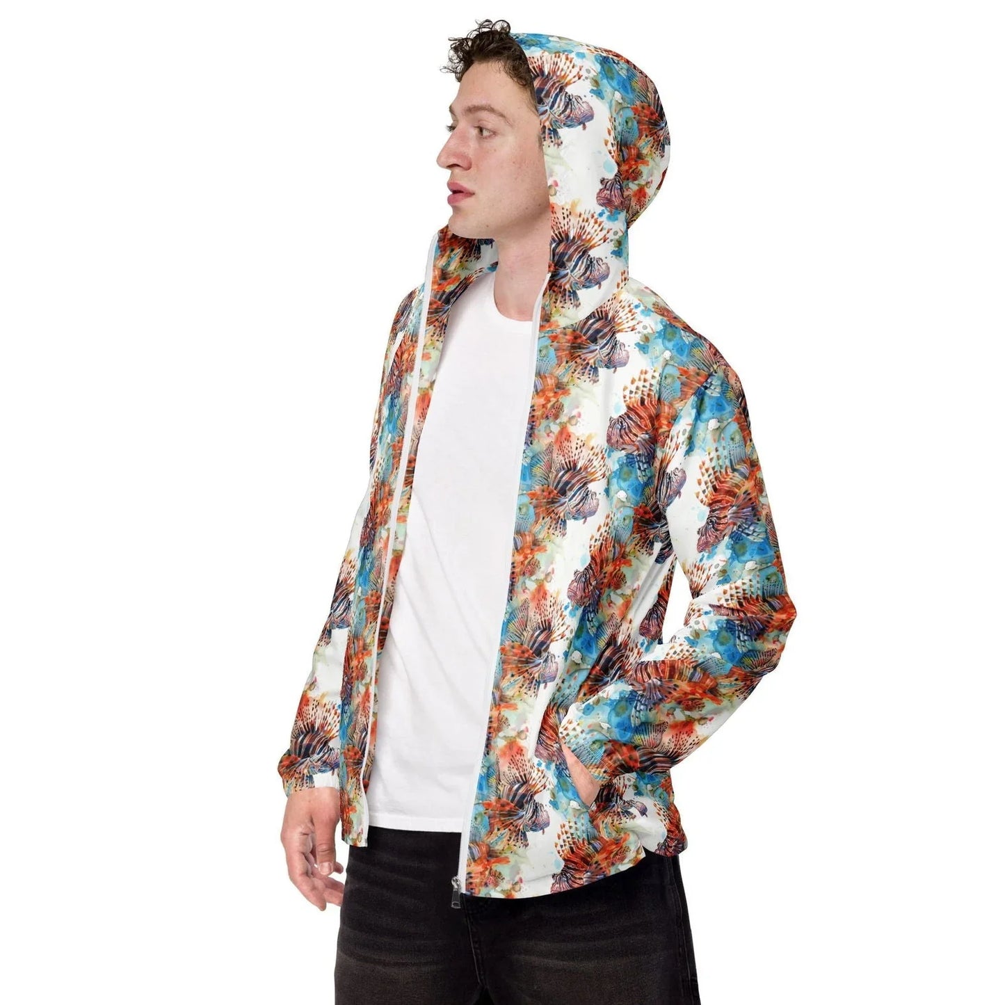 Invasive Lionfish Men’s windbreaker - Salinity Swimwear