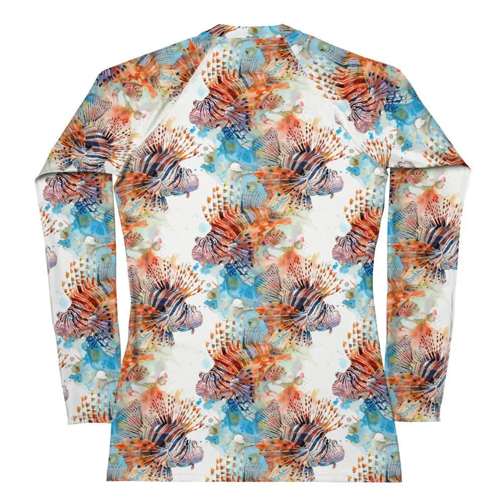 Invasive Lionfish Women's Rash Guard - Salinity Swimwear