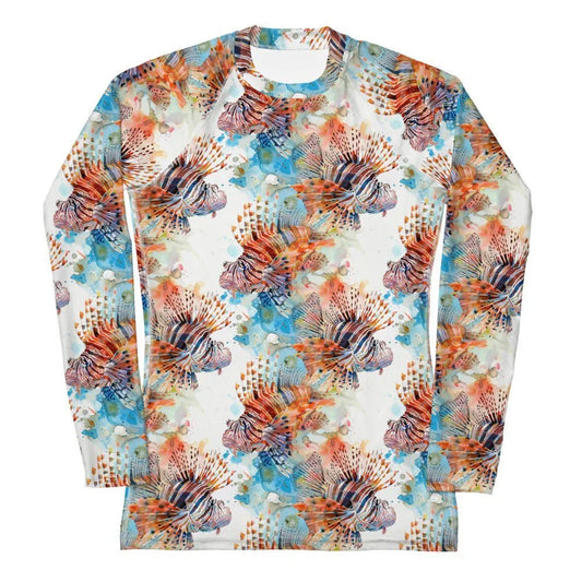 Invasive Lionfish Women's Rash Guard - Salinity Swimwear