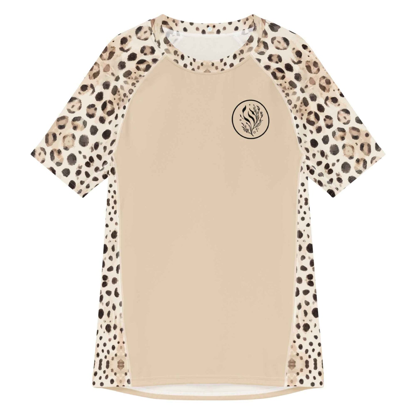Salinity Swimwear Leopard Shark Men’s Short Sleeve Swim Shirt Rash Guard