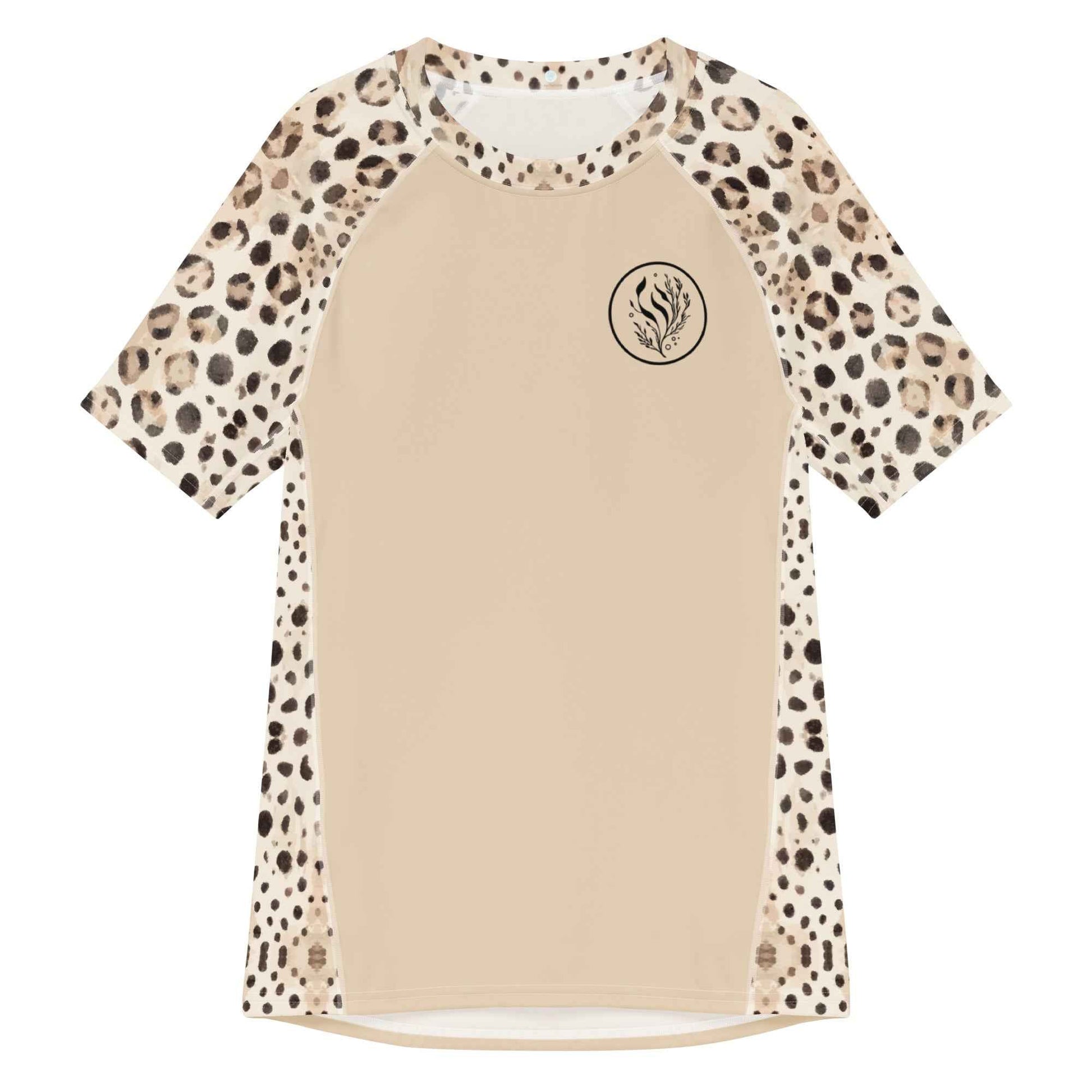 Salinity Swimwear Leopard Shark Men’s Short Sleeve Swim Shirt Rash Guard
