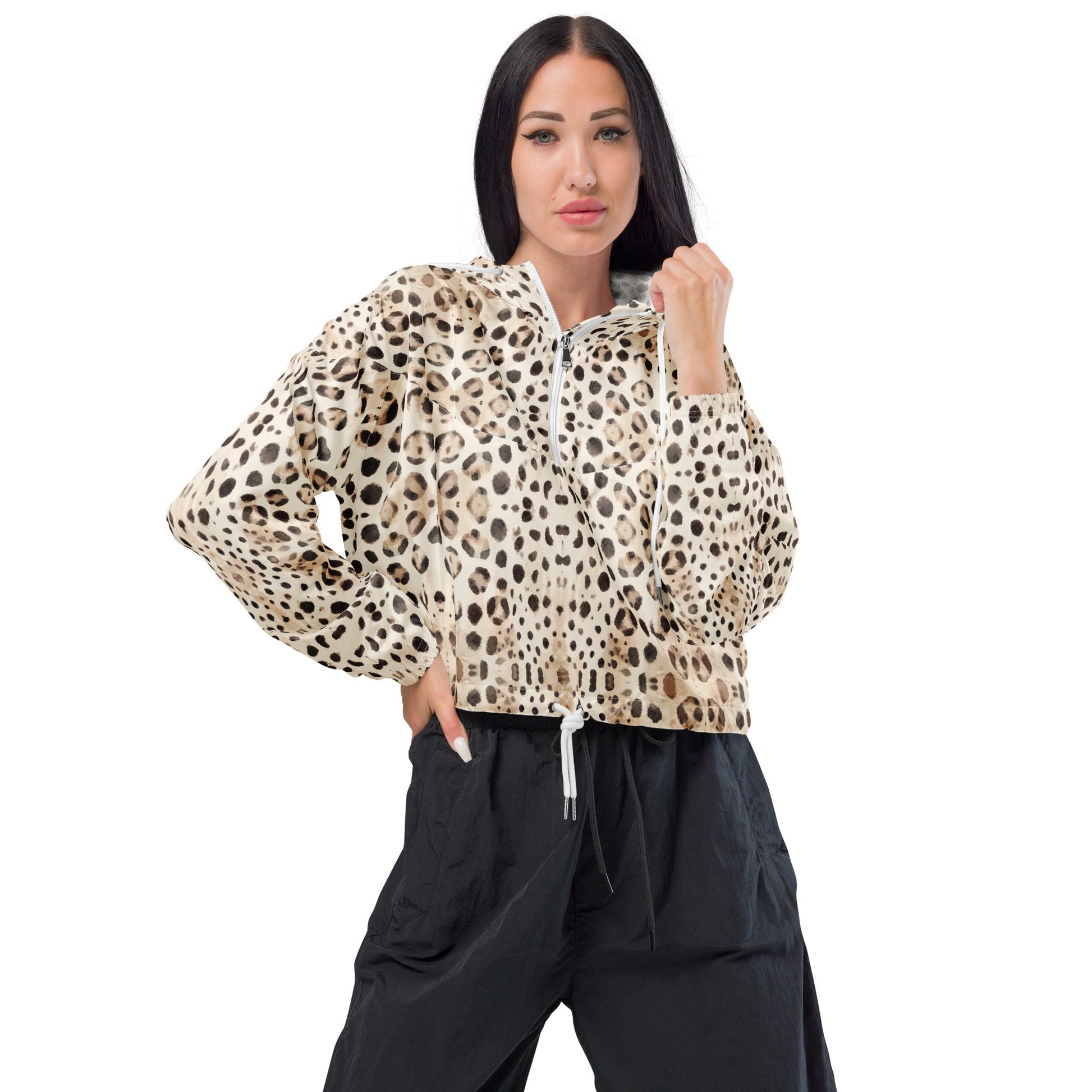 Salinity Swimwear Leopard Shark Women’s Cropped Windbreaker Windbreaker