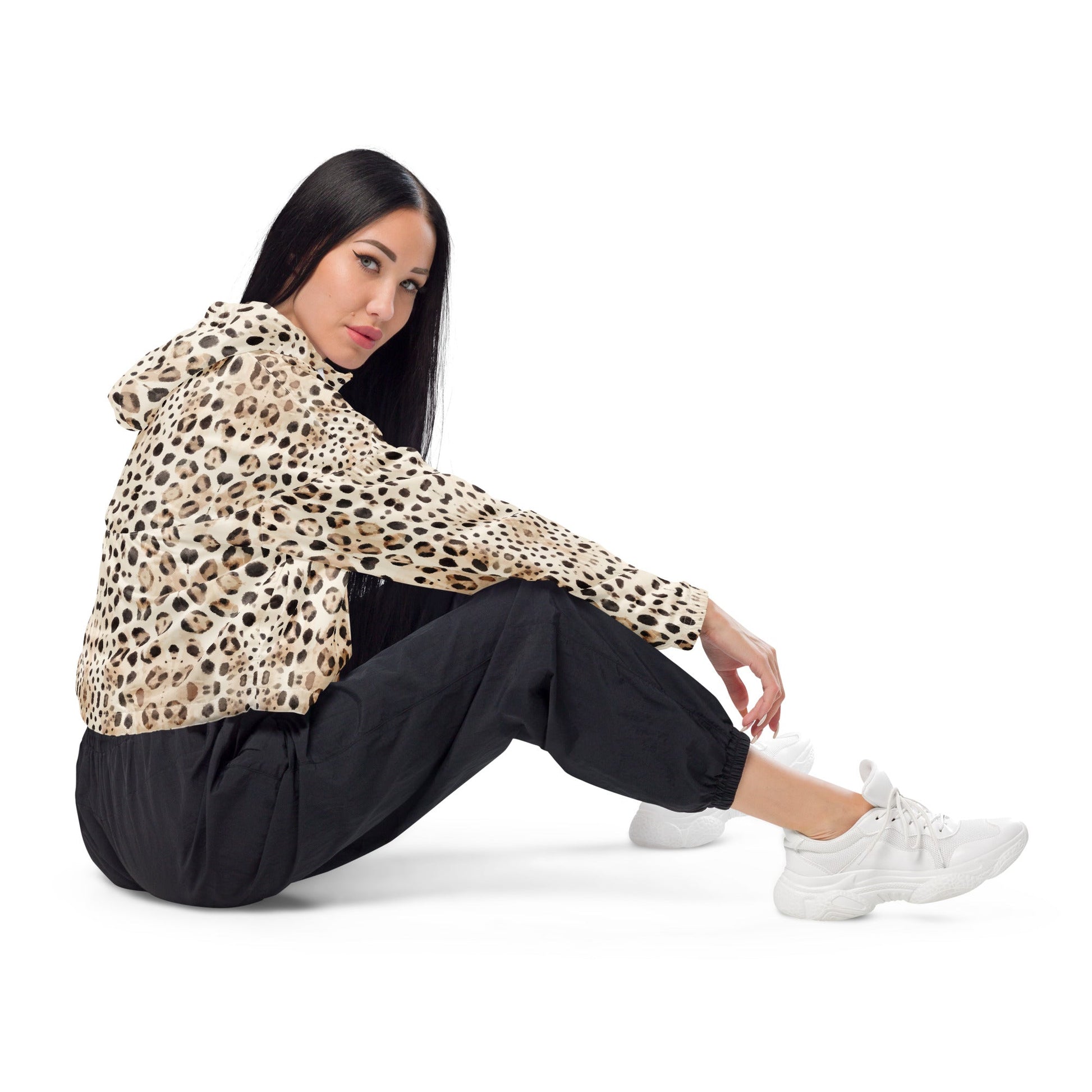 Salinity Swimwear Leopard Shark Women’s Cropped Windbreaker Windbreaker