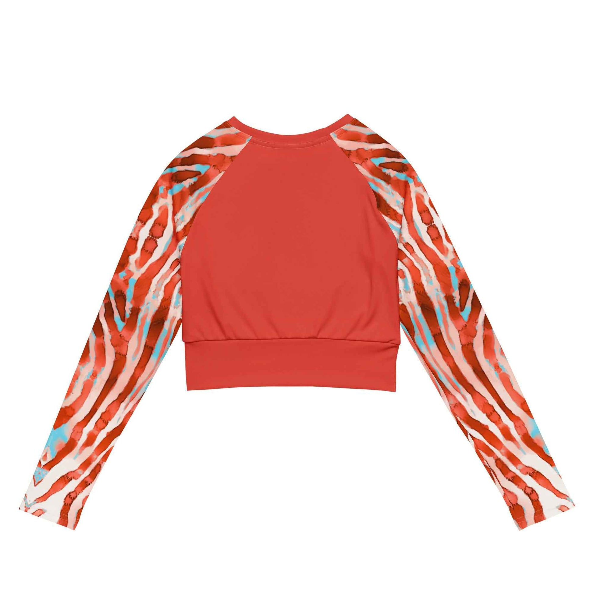 Salinity Swimwear Lionfish Stripes Eco Cropped Rash Guard Solid Cropped Rash Guard