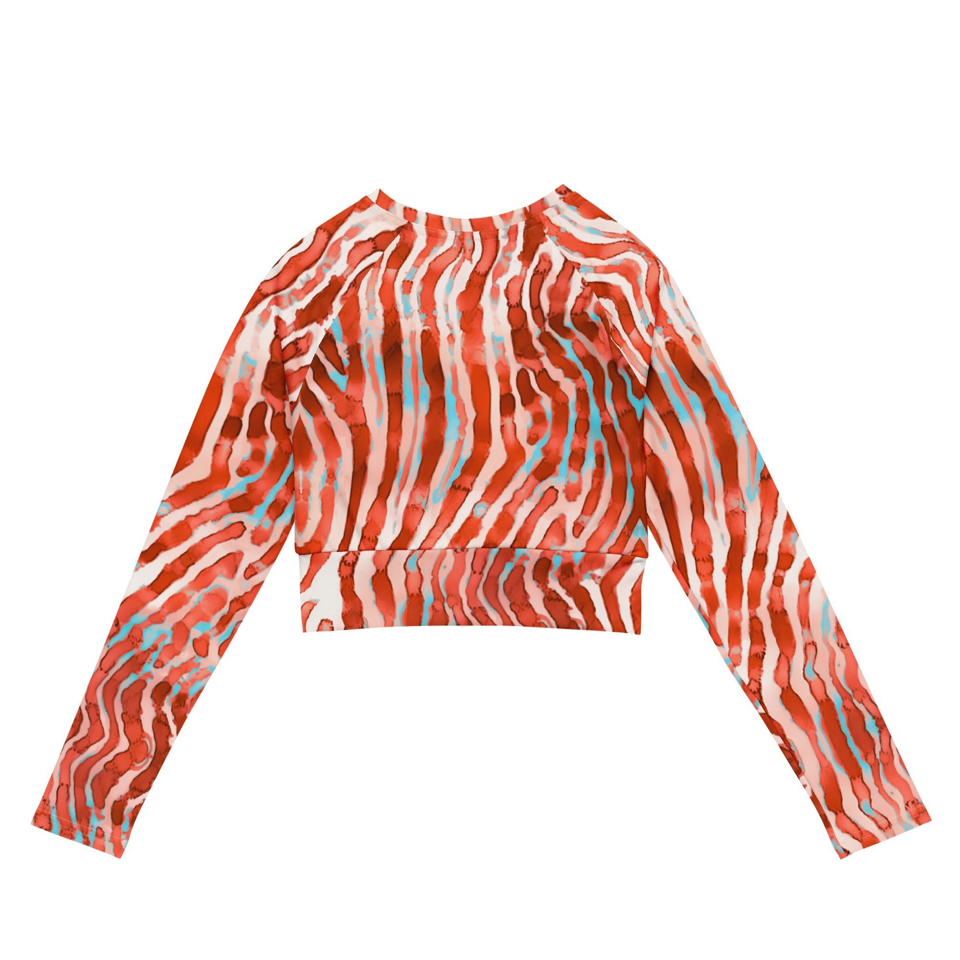 Salinity Swimwear Lionfish Stripes Eco Cropped Rash Guard Cropped Rash Guard