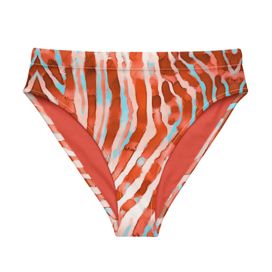Salinity Swimwear Lionfish Stripes Eco High - Waisted Bikini Bottom Bikini Bottom