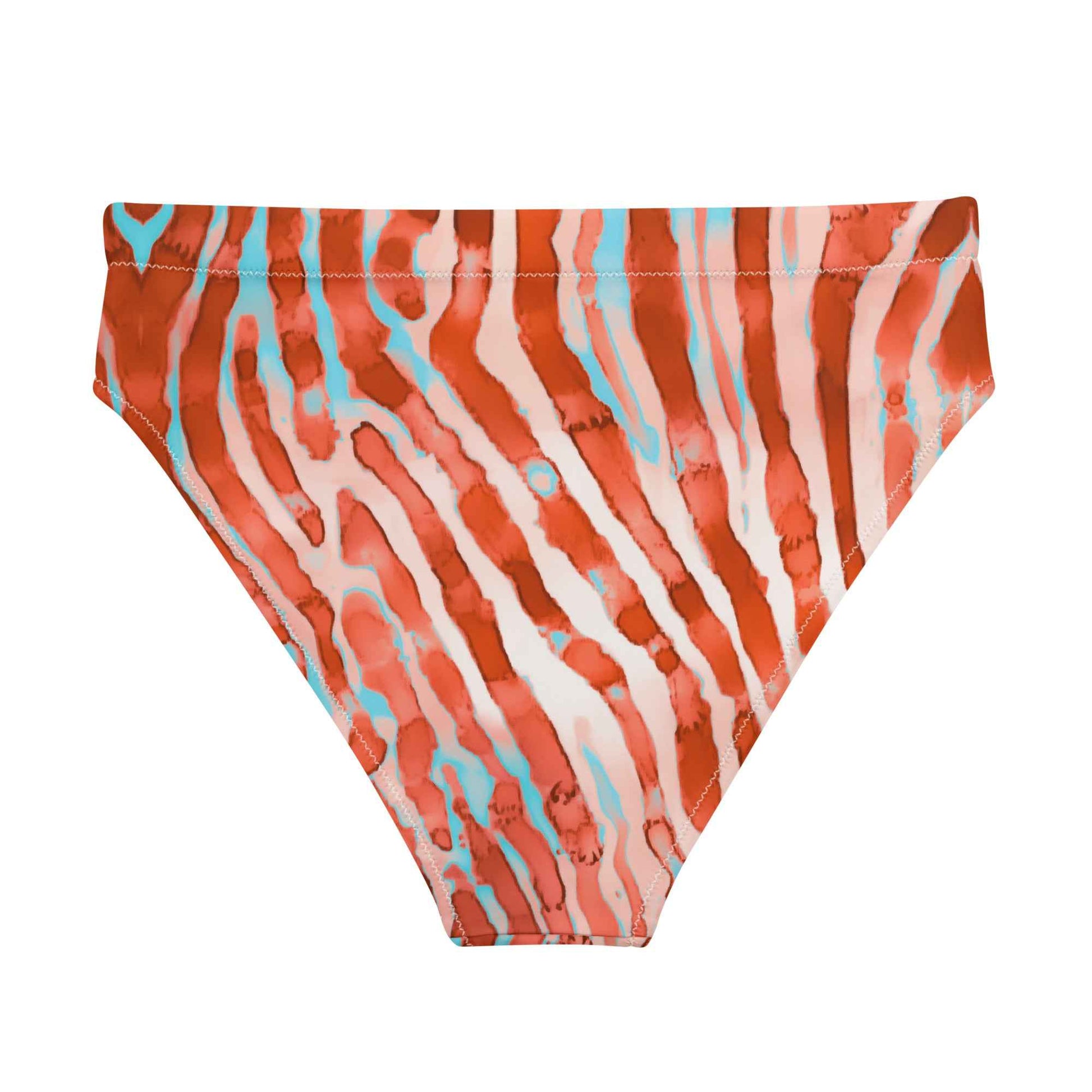 Salinity Swimwear Lionfish Stripes Eco High - Waisted Bikini Bottom Bikini Bottom