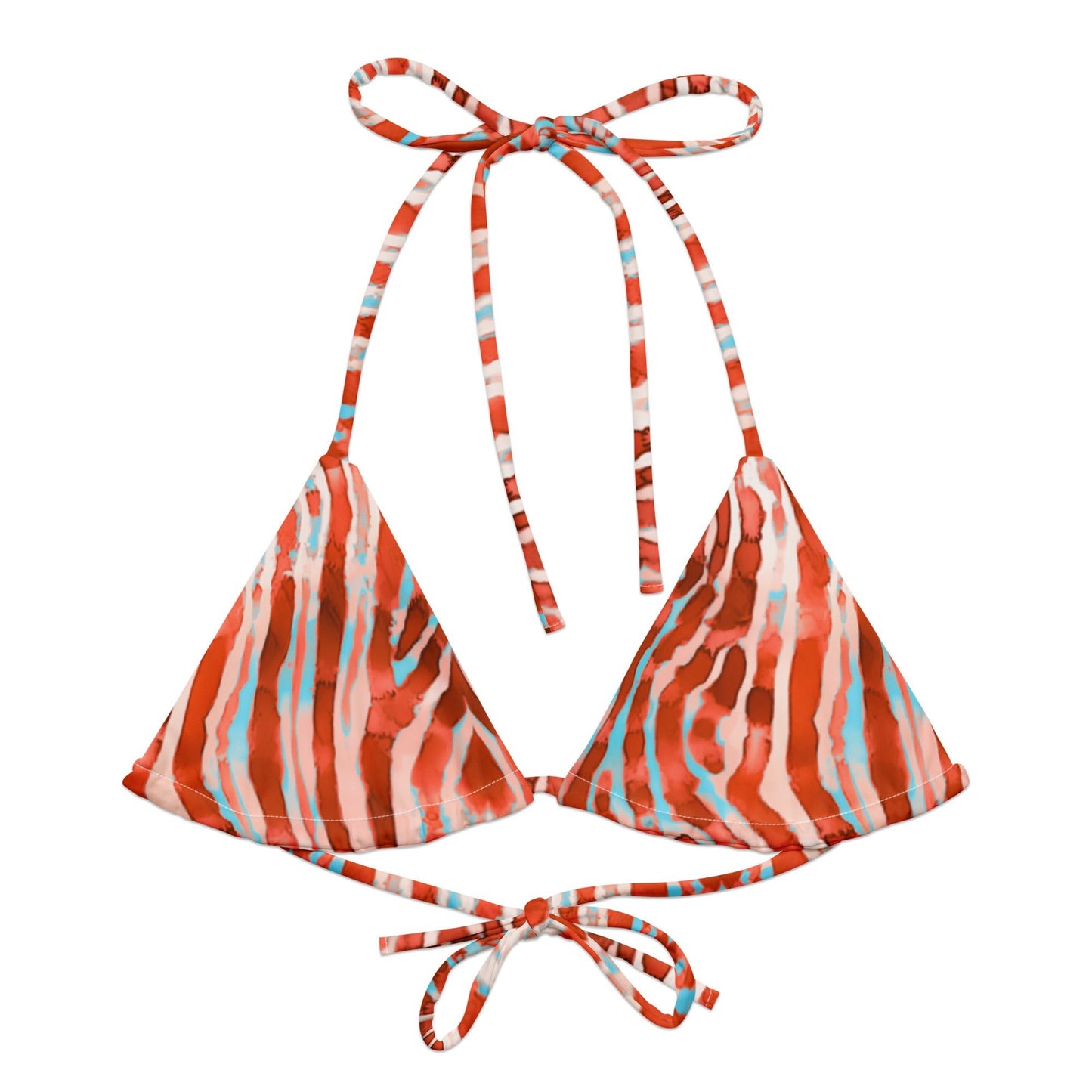 Salinity Swimwear Lionfish Stripes Eco String Bikini Top Bikini Top