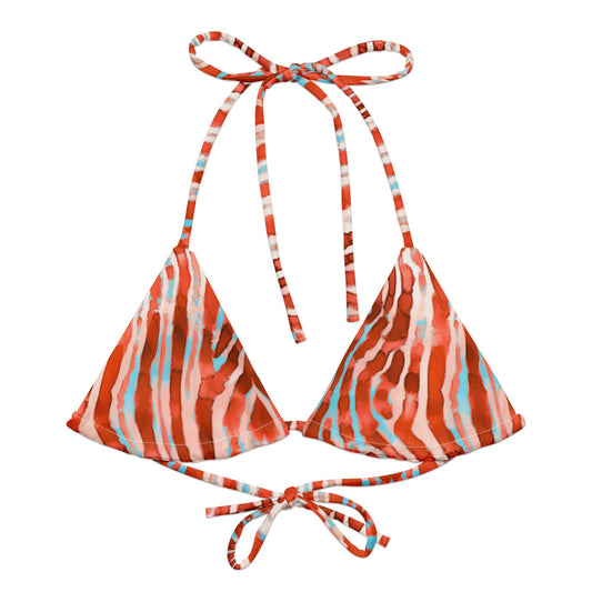 Salinity Swimwear Lionfish Stripes Eco String Bikini Top Bikini Top