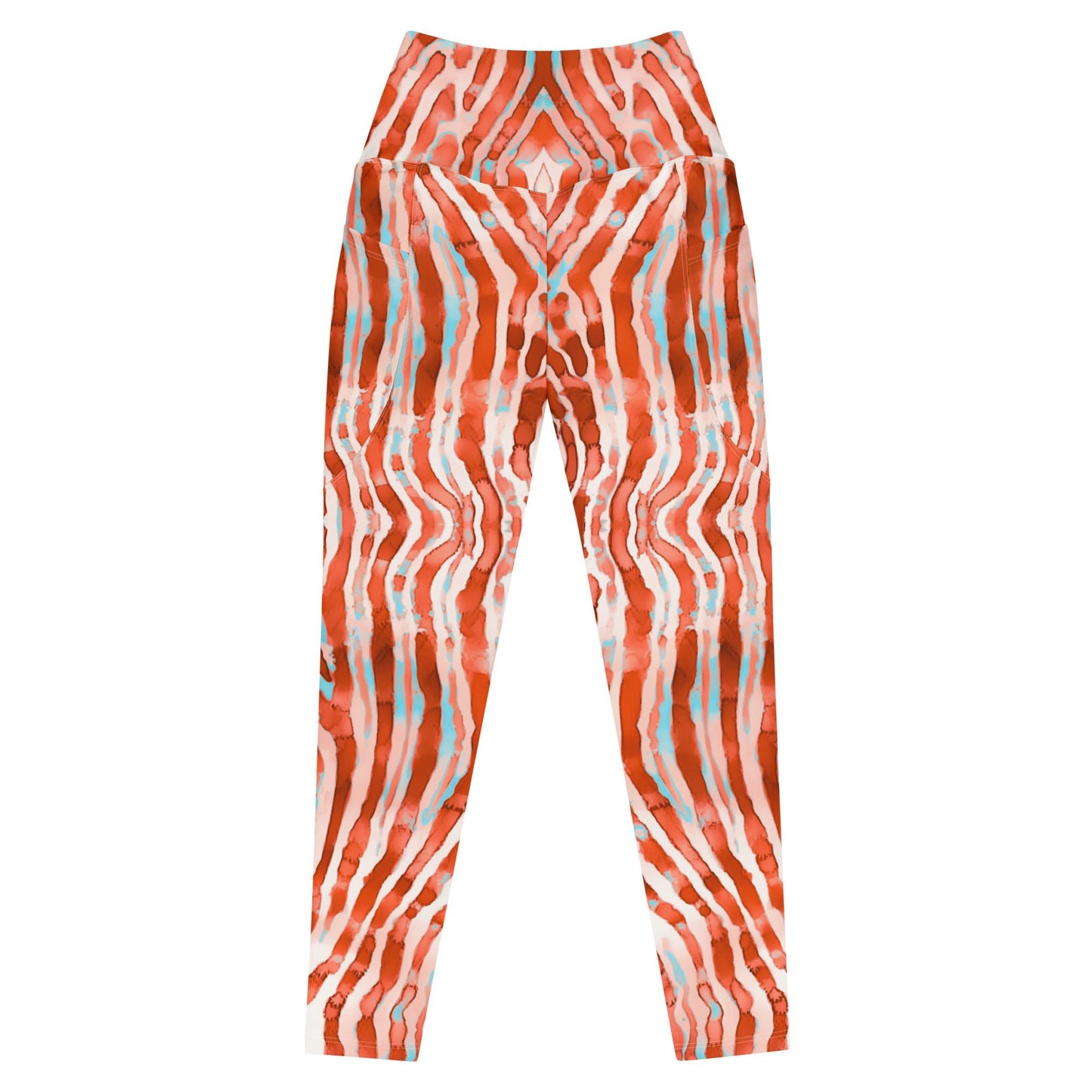Salinity Swimwear Lionfish Stripes Eco Swim Leggings With Pockets Leggings