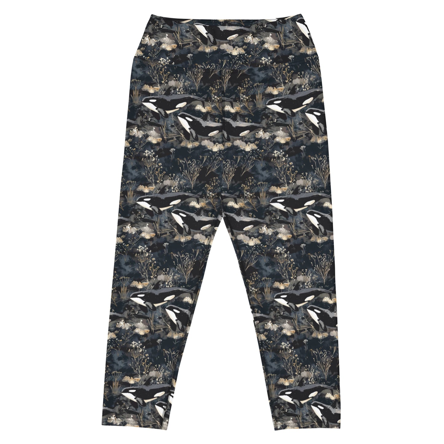 Salinity Swimwear Midnight Orca Capri Swim Leggings Capri Leggings