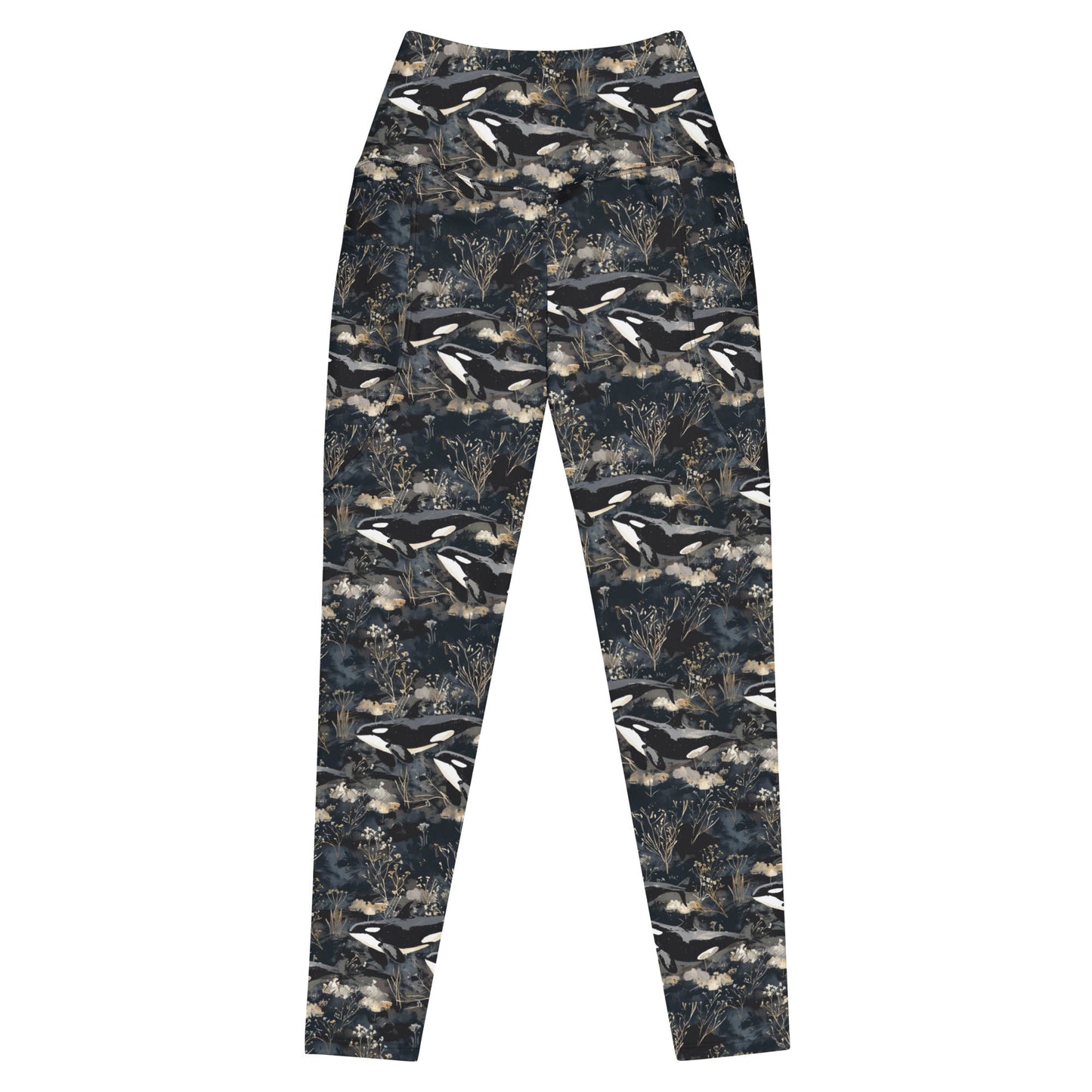 Midnight Orca Eco Swim Leggings With Pockets - Salinity Swimwear