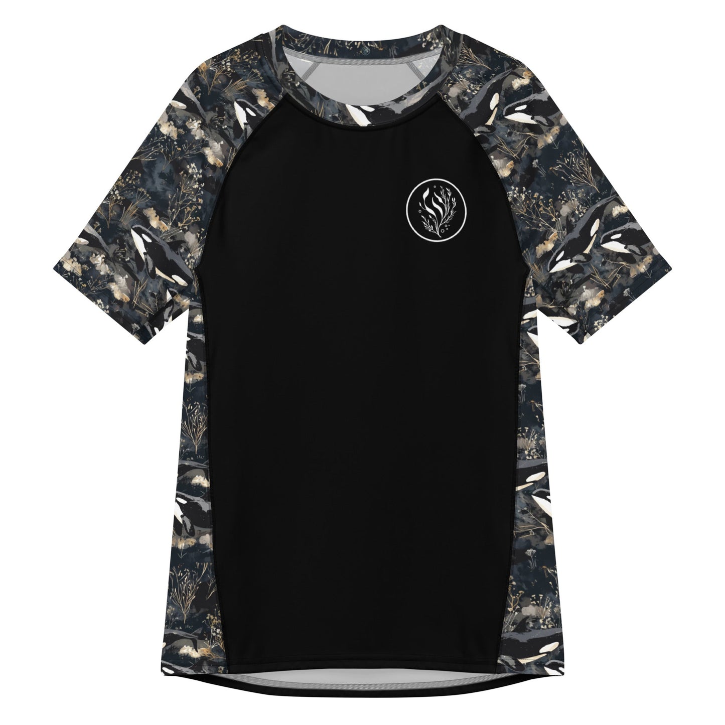 Midnight Orca Men’s Short Sleeve Swim Shirt - Salinity Swimwear