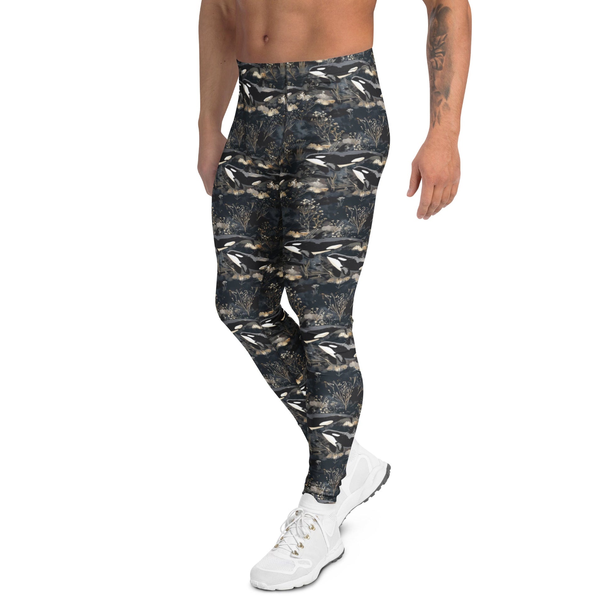 Midnight Orca Men's Swim Leggings - Salinity Swimwear