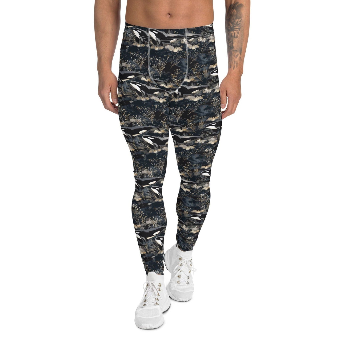Salinity Swimwear Midnight Orca Men's Swim Leggings Leggings