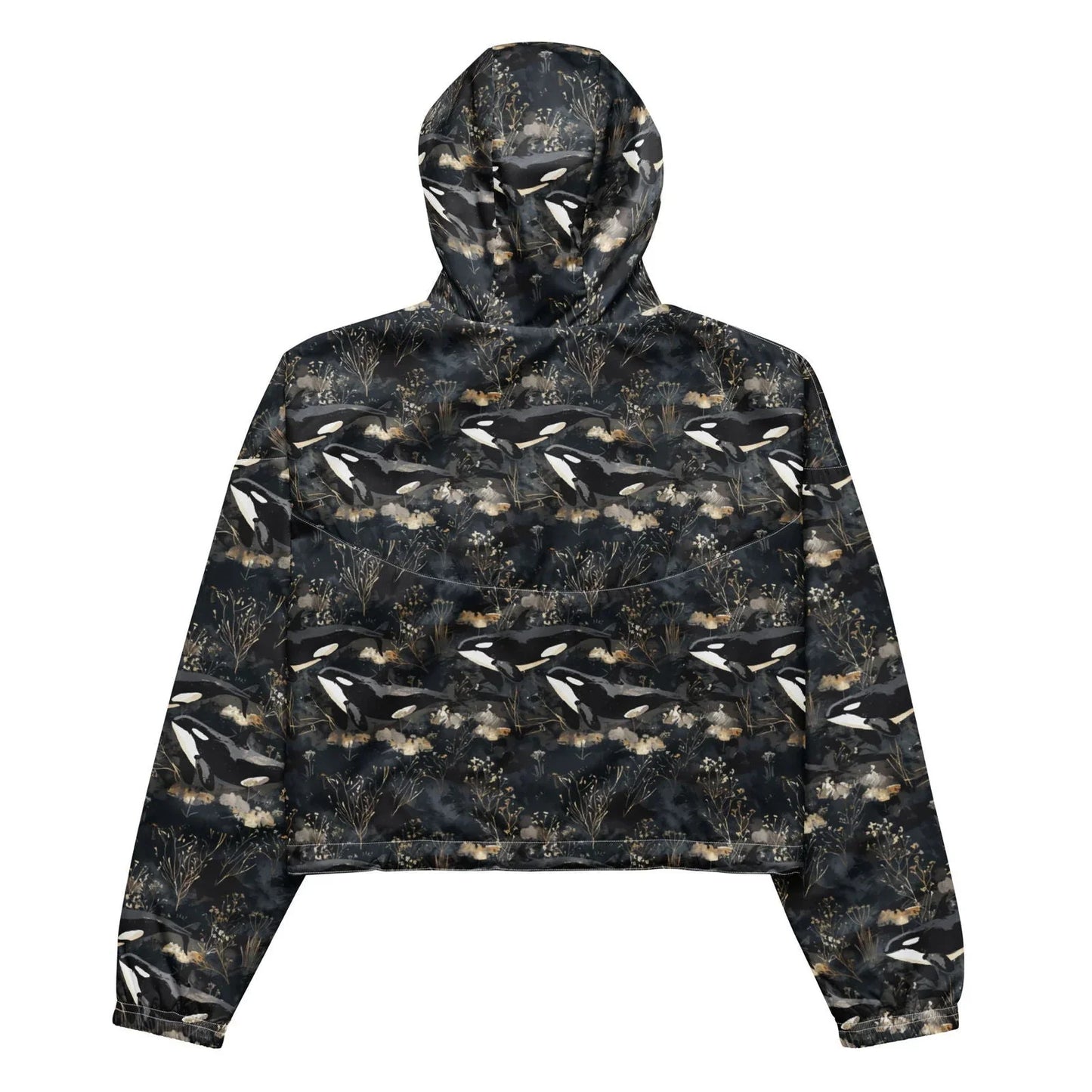 Midnight Orca Women’s cropped Windbreaker - Salinity Swimwear