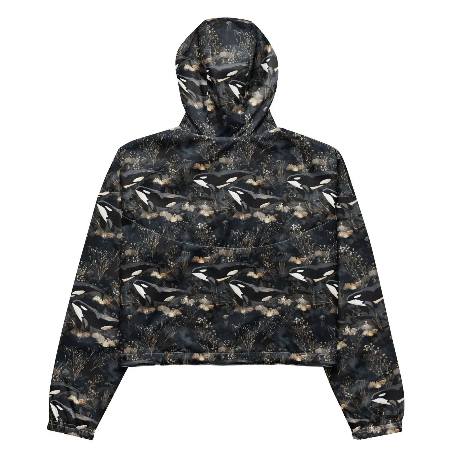 Midnight Orca Women’s cropped Windbreaker - Salinity Swimwear