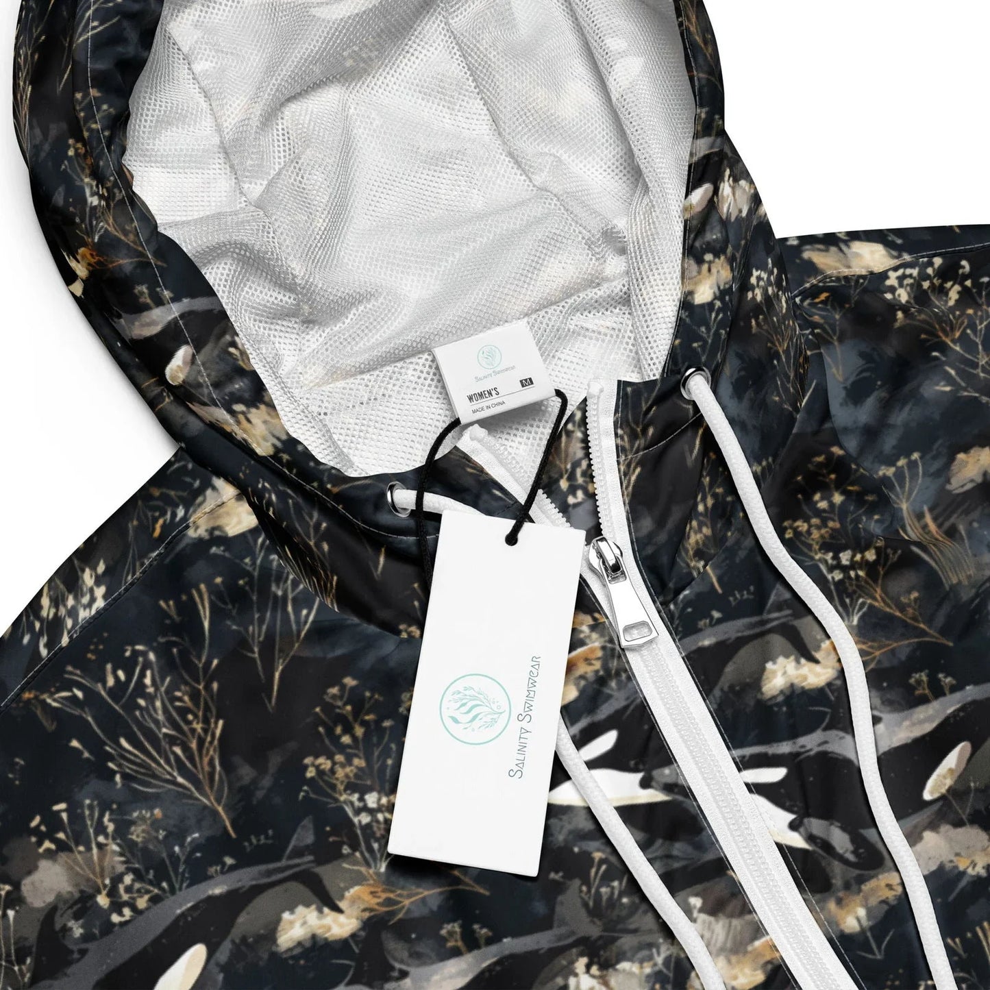 Midnight Orca Women’s cropped Windbreaker - Salinity Swimwear