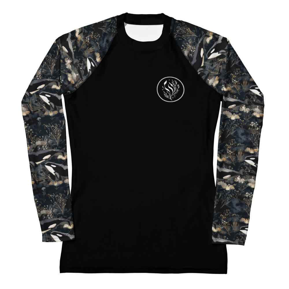 Salinity Swimwear Midnight Orca Women's Rash Guard Solid Rash Guard