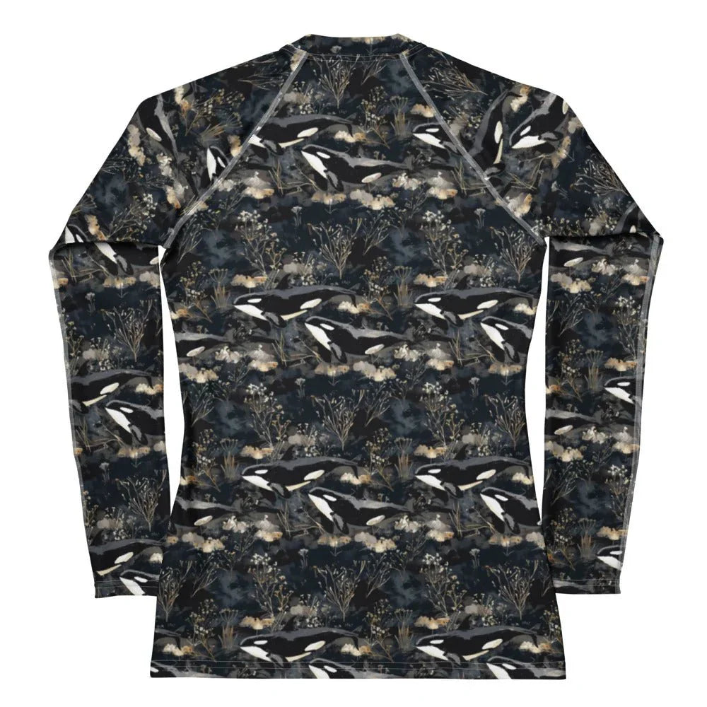 Salinity Swimwear Midnight Orca Women's Rash Guard Rash Guard