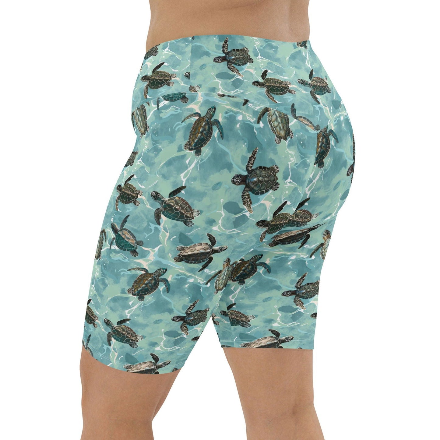 Salinity Swimwear Oceanic Sea Turtle 8" Inch Dive Shorts Shorts