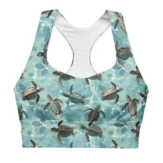 Oceanic Sea Turtle Eco Sports Bra Top - Salinity Swimwear