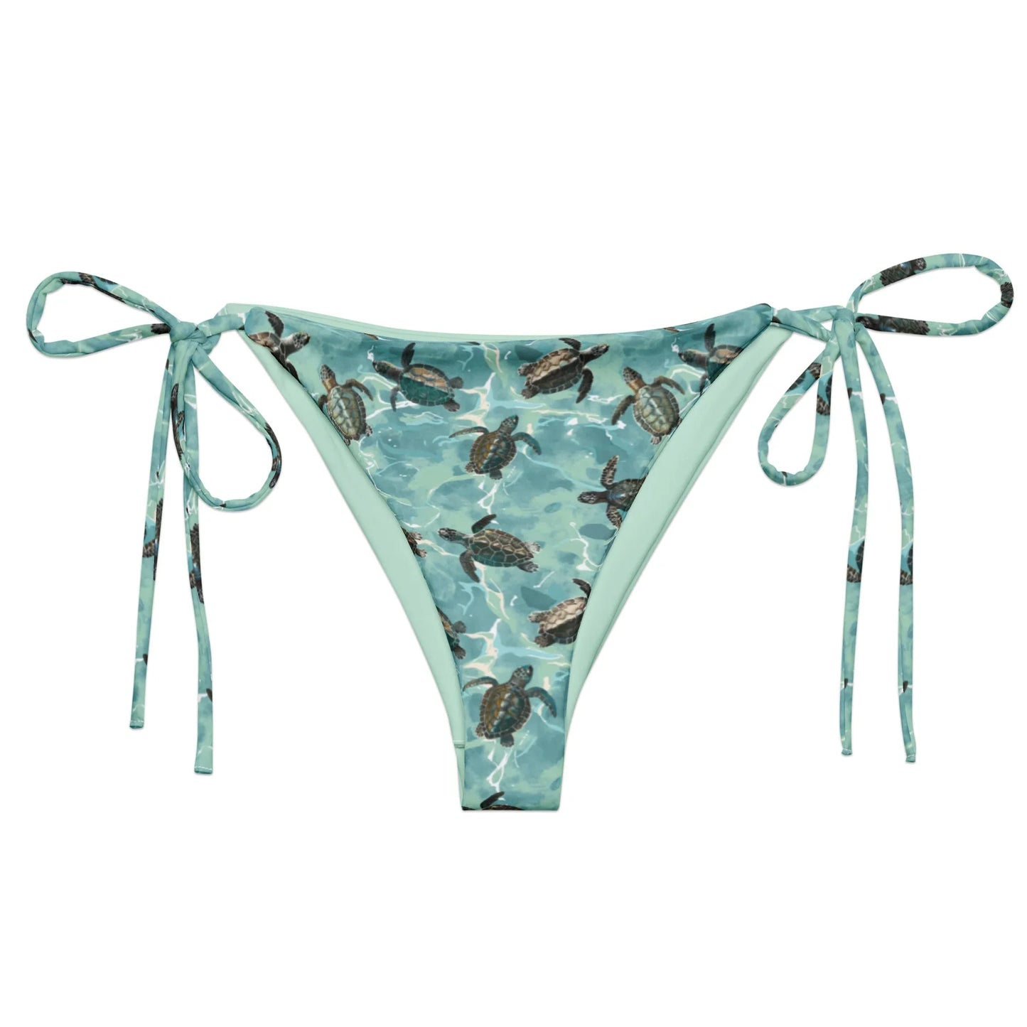 Oceanic Sea Turtle Eco String Bikini Bottom - Salinity Swimwear