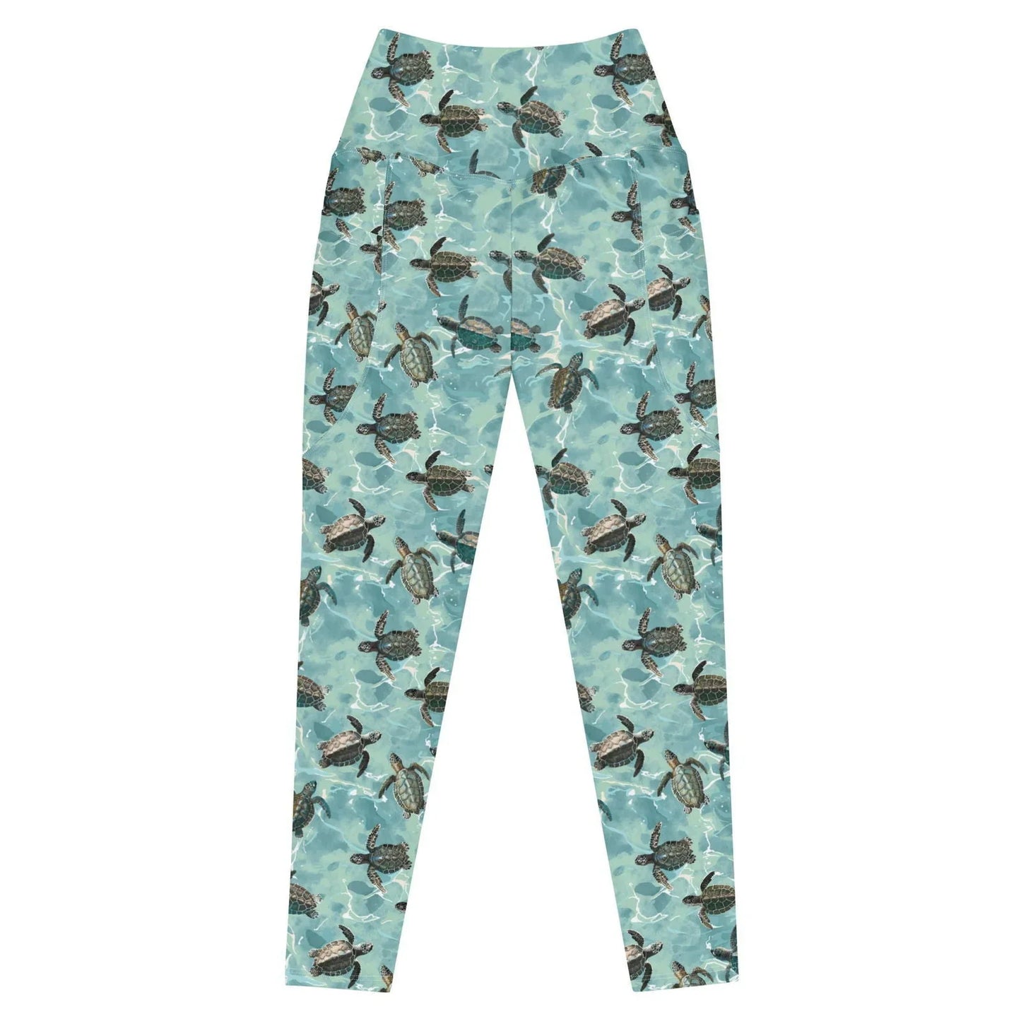 Oceanic Sea Turtle Eco Swim Leggings With Pockets - Salinity Swimwear