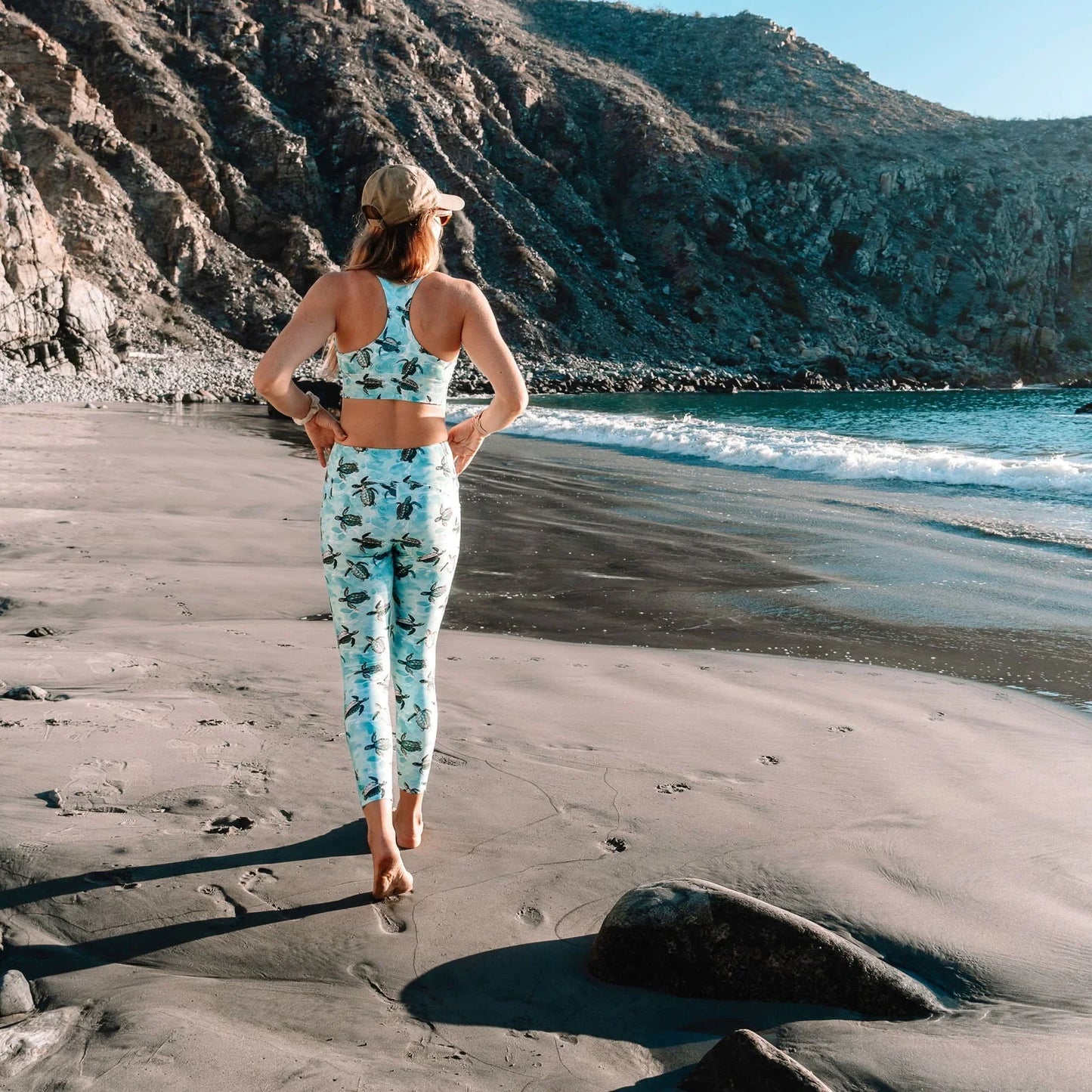 Oceanic Sea Turtle Eco Swim Leggings With Pockets - Salinity Swimwear