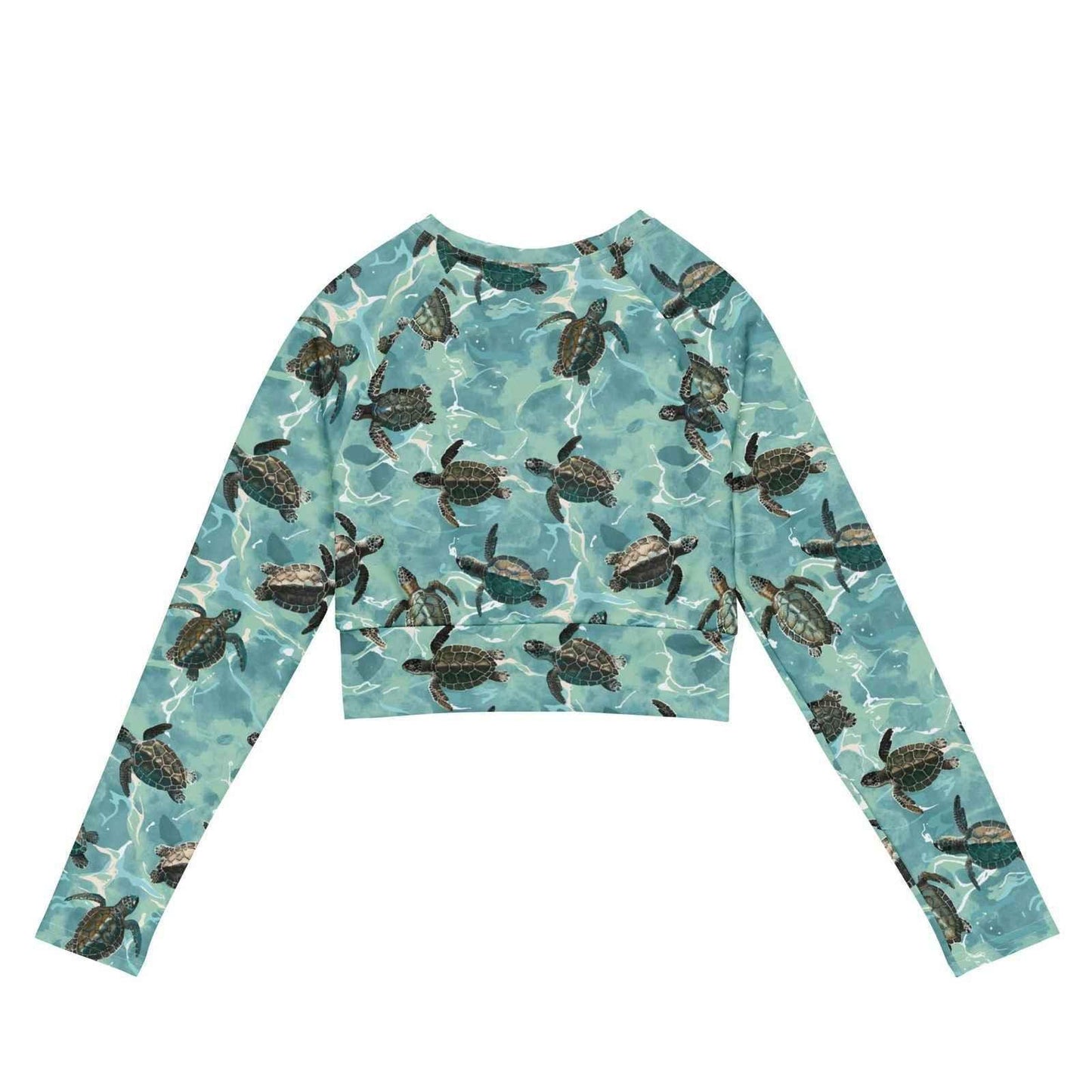 Oceanic Sea Turtle Eco Cropped Rash Guard - Salinity Swimwear
