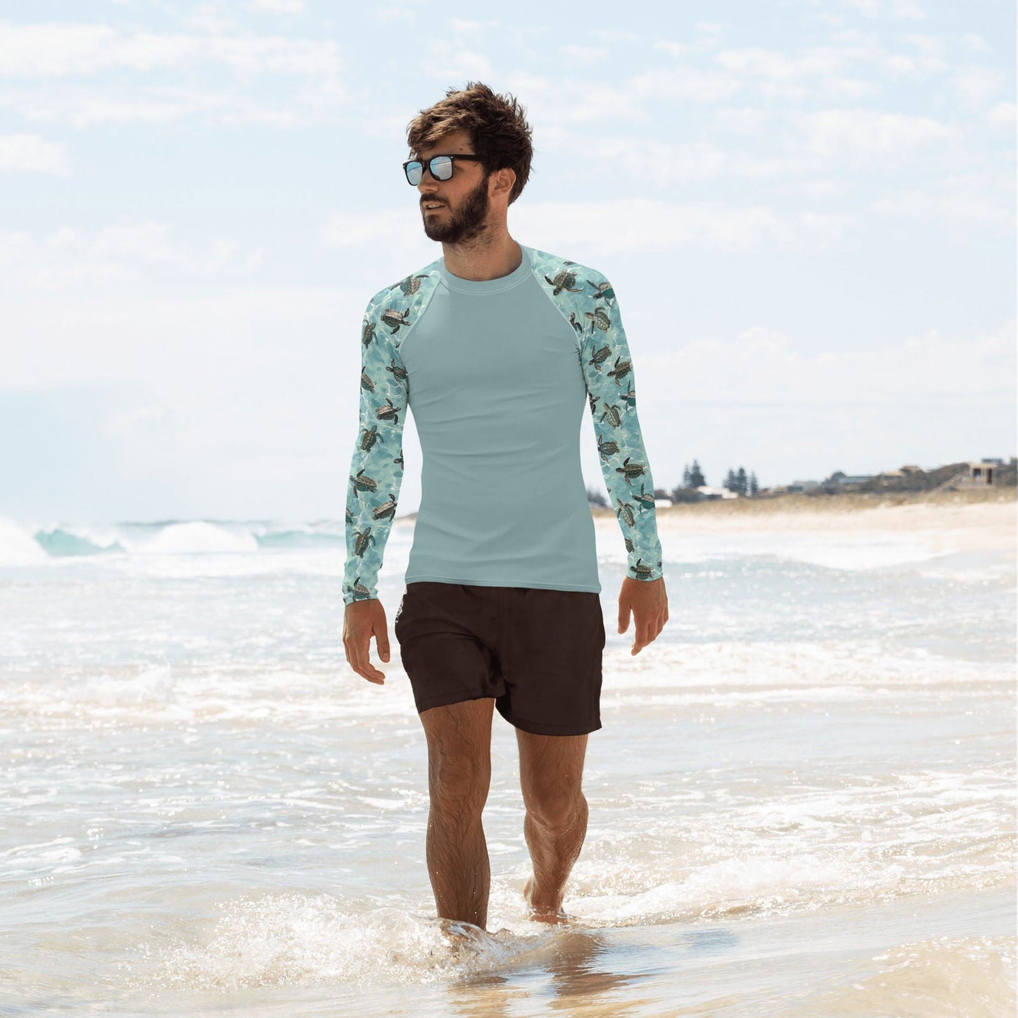 Salinity Swimwear Oceanic Sea Turtle Men's Rash Guard Rash Guard