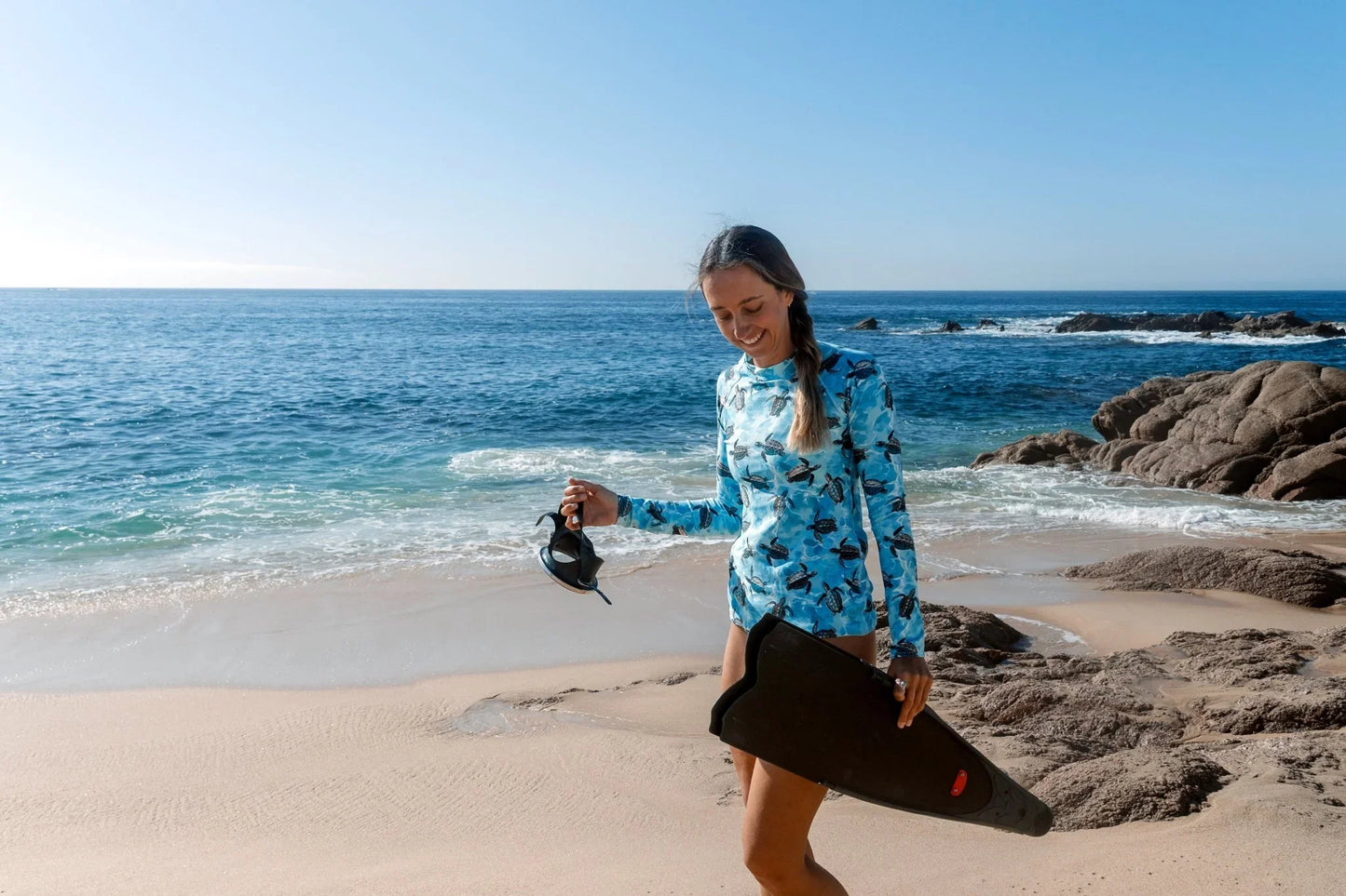 Oceanic Sea Turtle Women's Rash Guard - Salinity Swimwear
