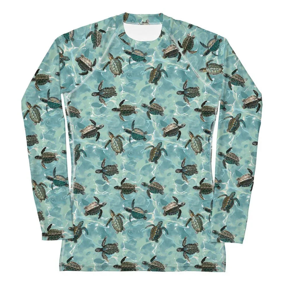 Oceanic Sea Turtle Women's Rash Guard - Salinity Swimwear