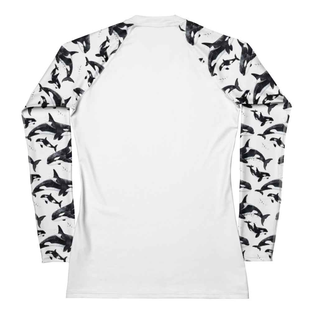 Salinity Swimwear Orca Pod Women's Rash Guard Solid Rash Guard