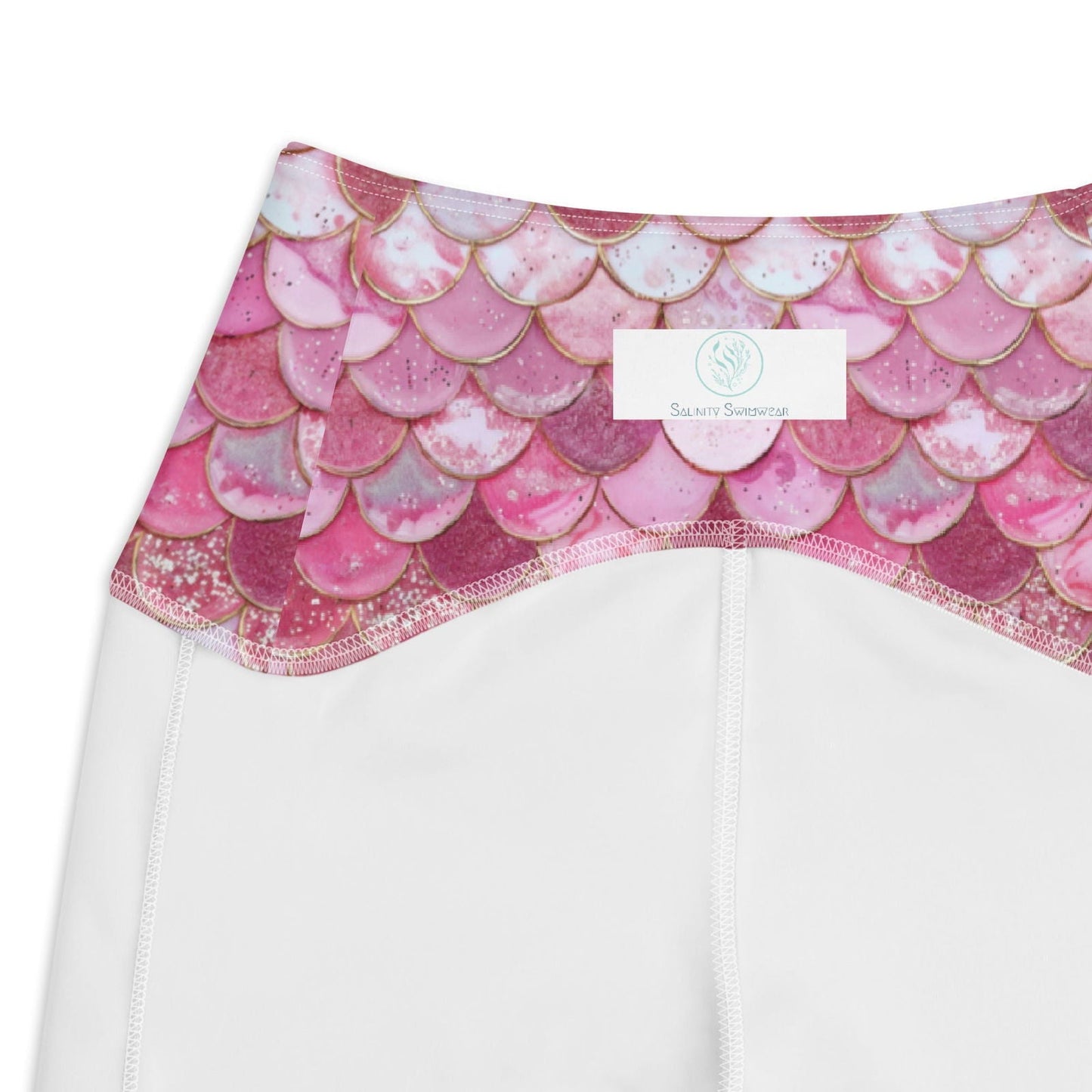 Salinity Swimwear Pink Pearl Mermaid Eco Swim Leggings With Pockets Leggings