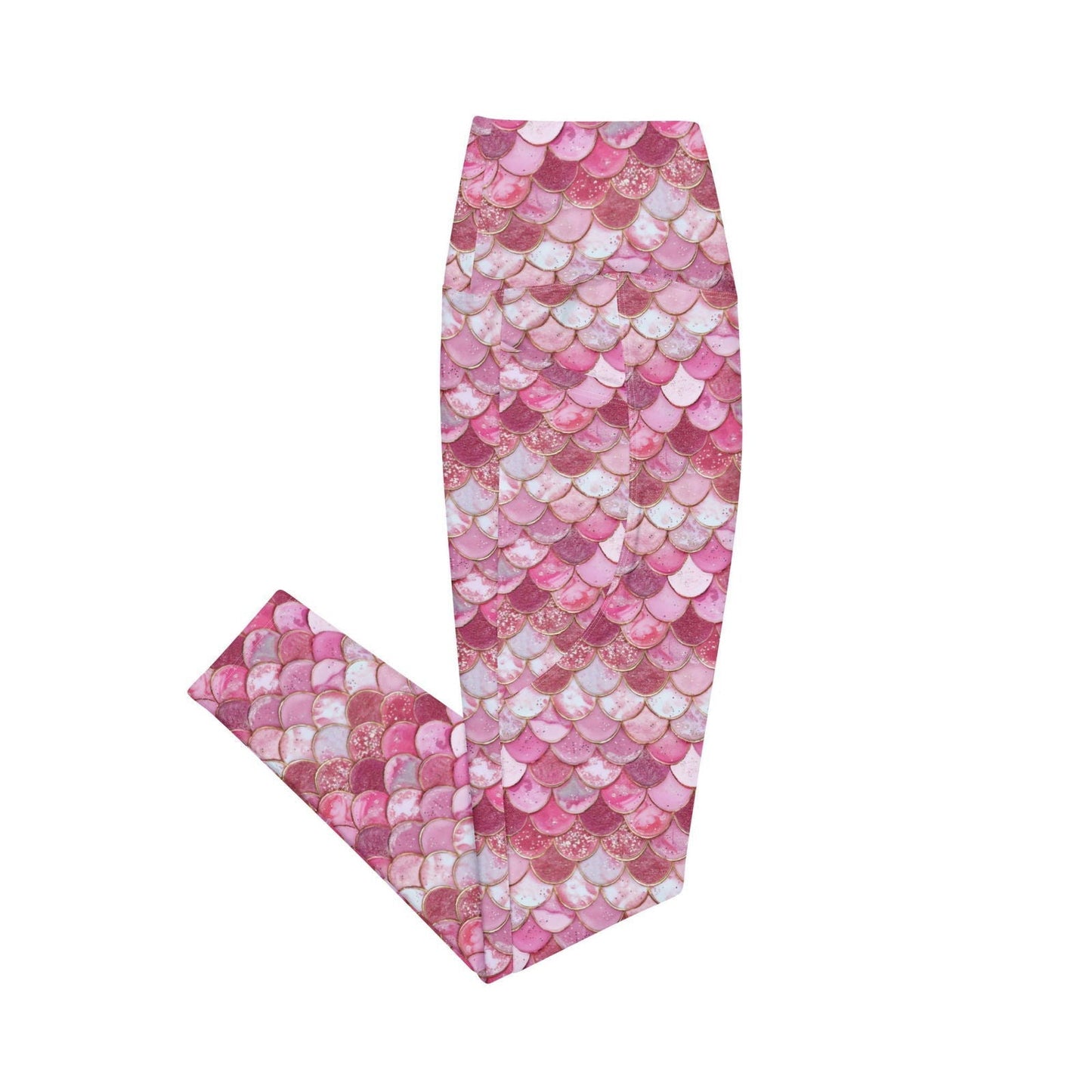 Salinity Swimwear Pink Pearl Mermaid Eco Swim Leggings With Pockets Leggings