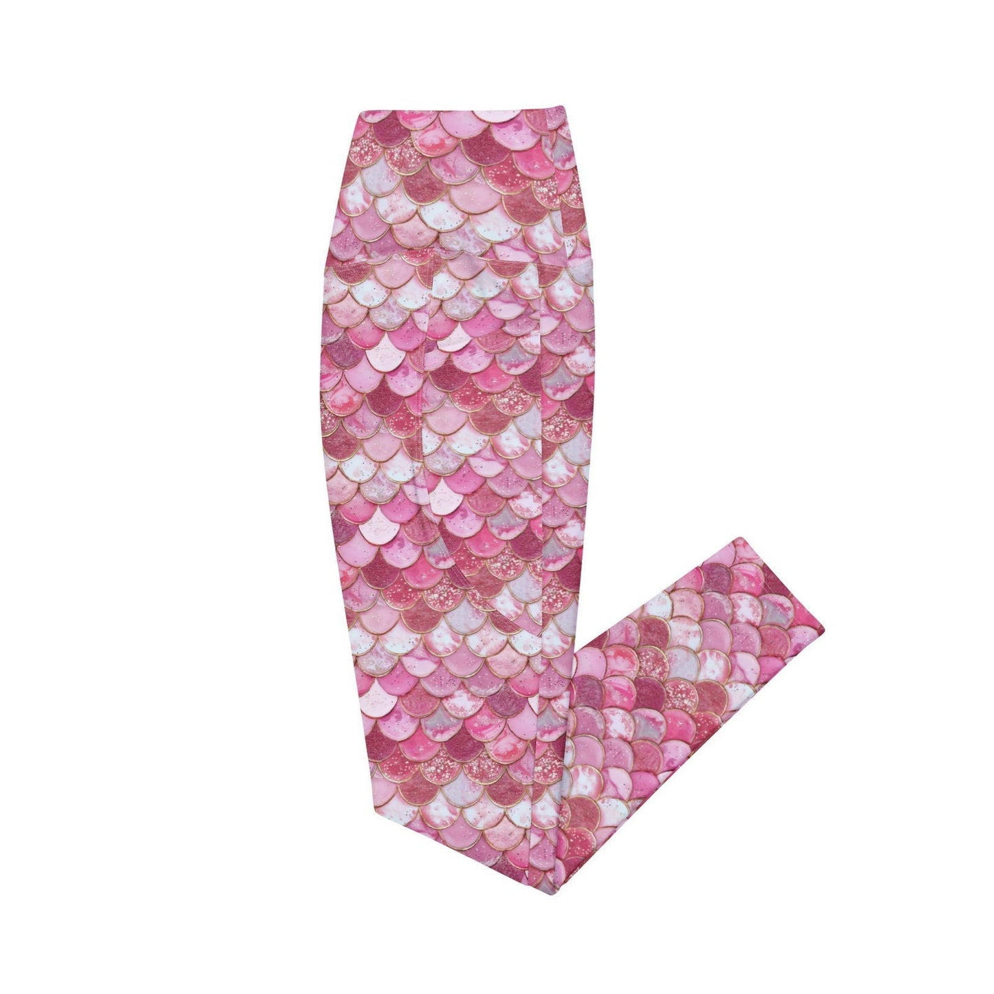 Salinity Swimwear Pink Pearl Mermaid Eco Swim Leggings With Pockets Leggings