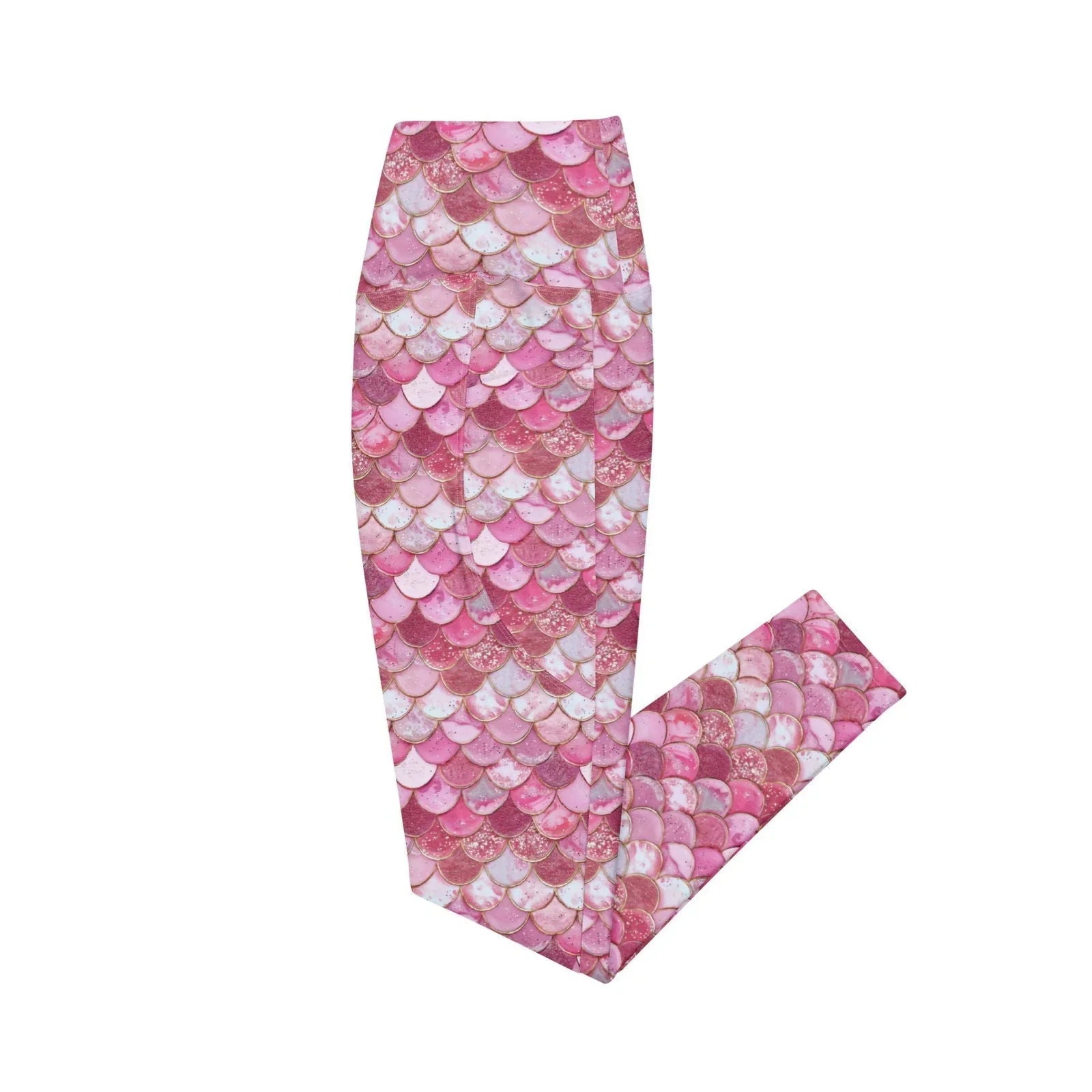 Pink Pearl Mermaid Eco Swim Leggings With Pockets - Salinity Swimwear