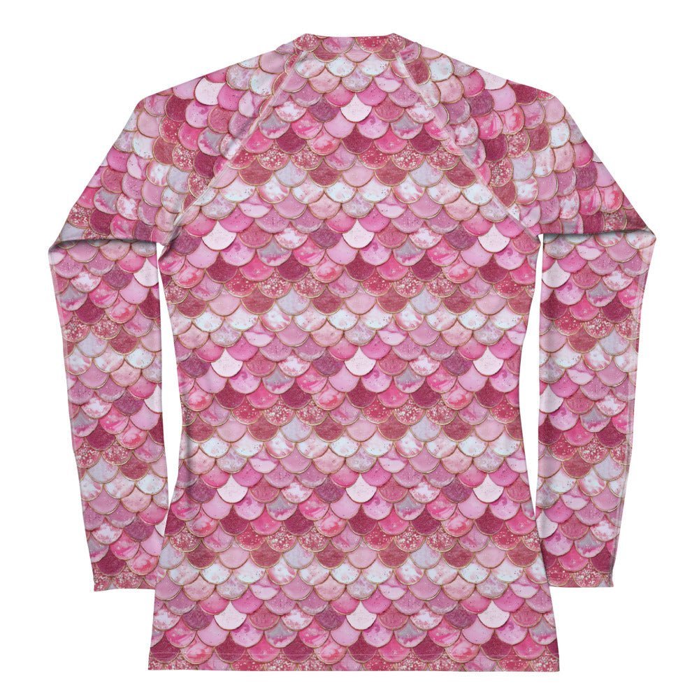 Pink Pearl Mermaid Women's Rash Guard - Salinity Swimwear