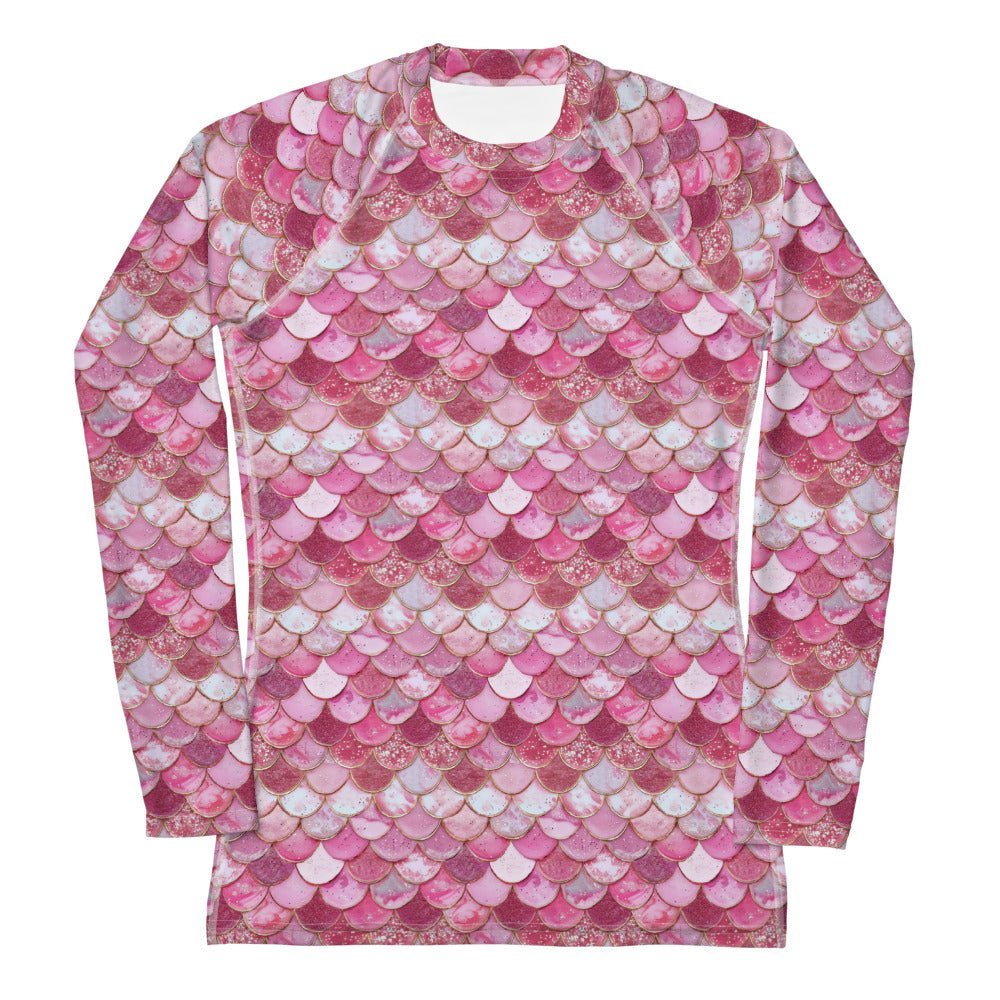 Pink Pearl Mermaid Women's Rash Guard - Salinity Swimwear