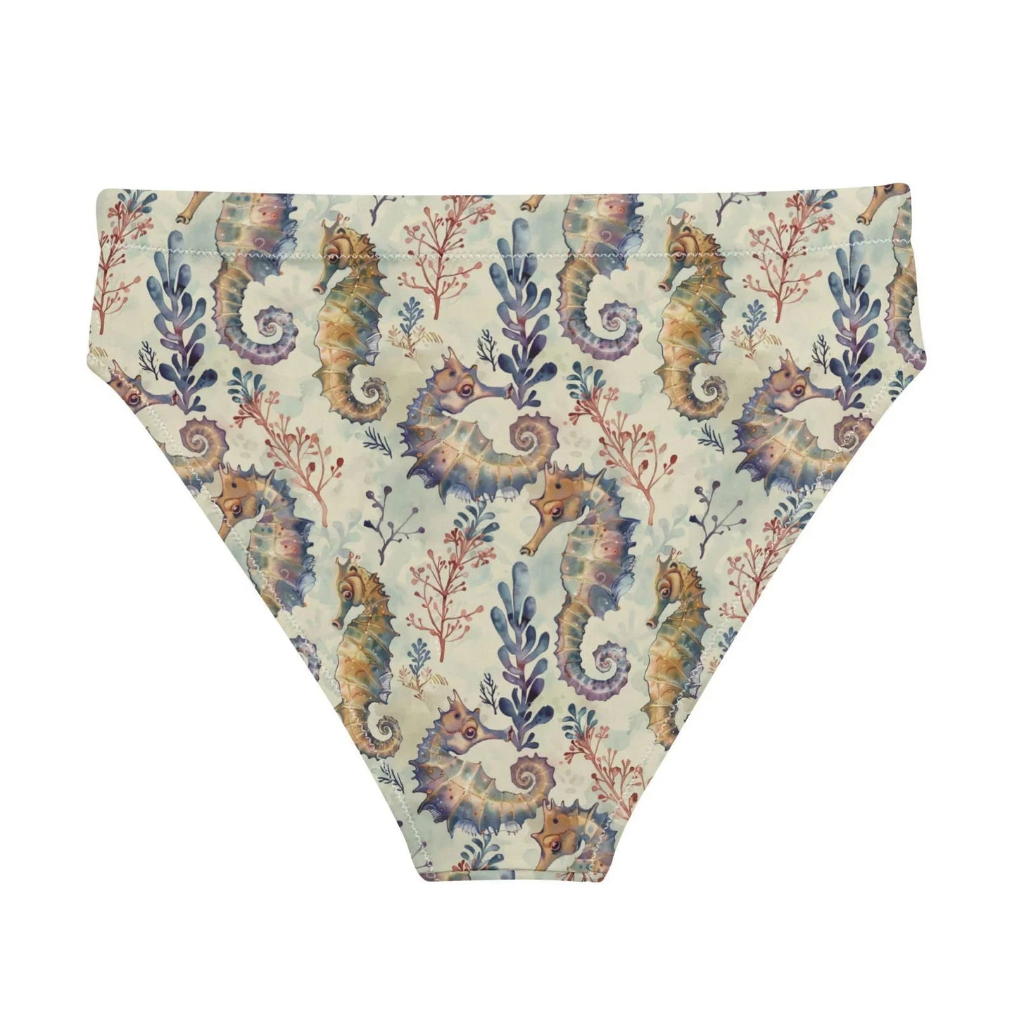 Seahorse Haven Eco High-Waisted Bikini Bottom - Salinity Swimwear