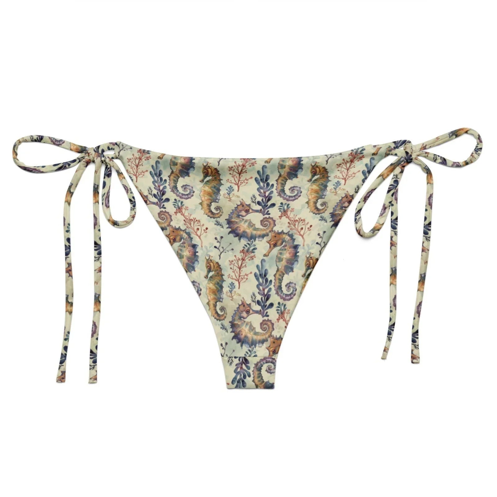 Seahorse Haven Eco String Bikini Bottom - Salinity Swimwear