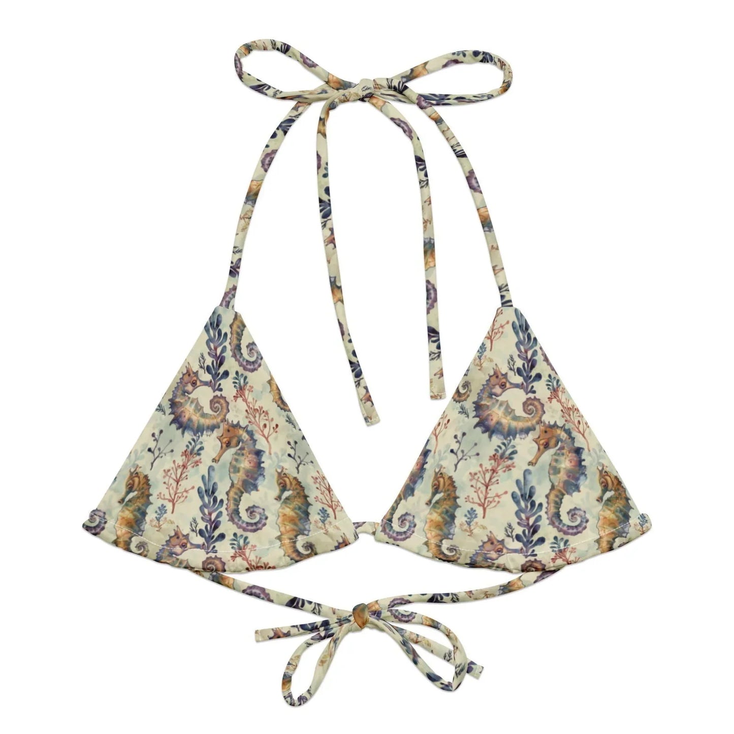 Seahorse Haven Eco String Bikini Top - Salinity Swimwear